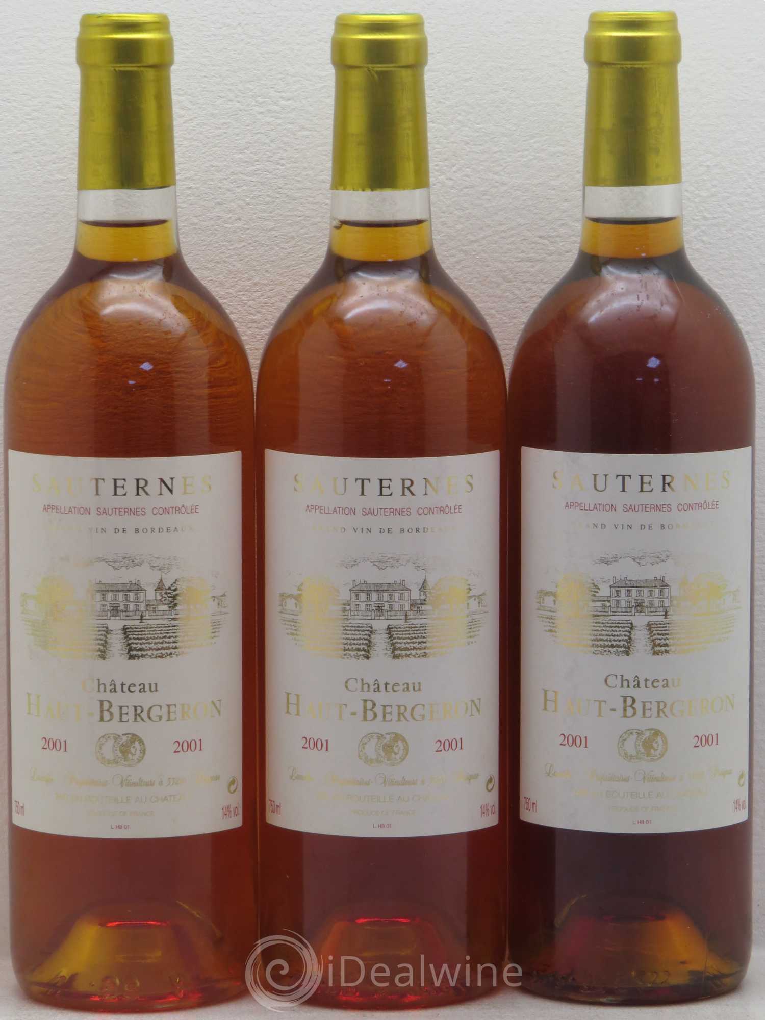 Château Haut-Bergeron 2001 - Lot de 12 bouteilles - 2
