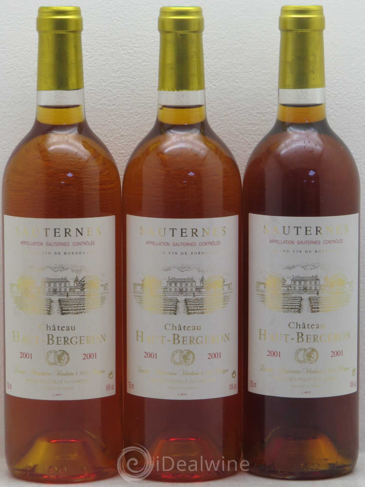 Château Haut-Bergeron 2001 - Lot de 12 bouteilles - 3