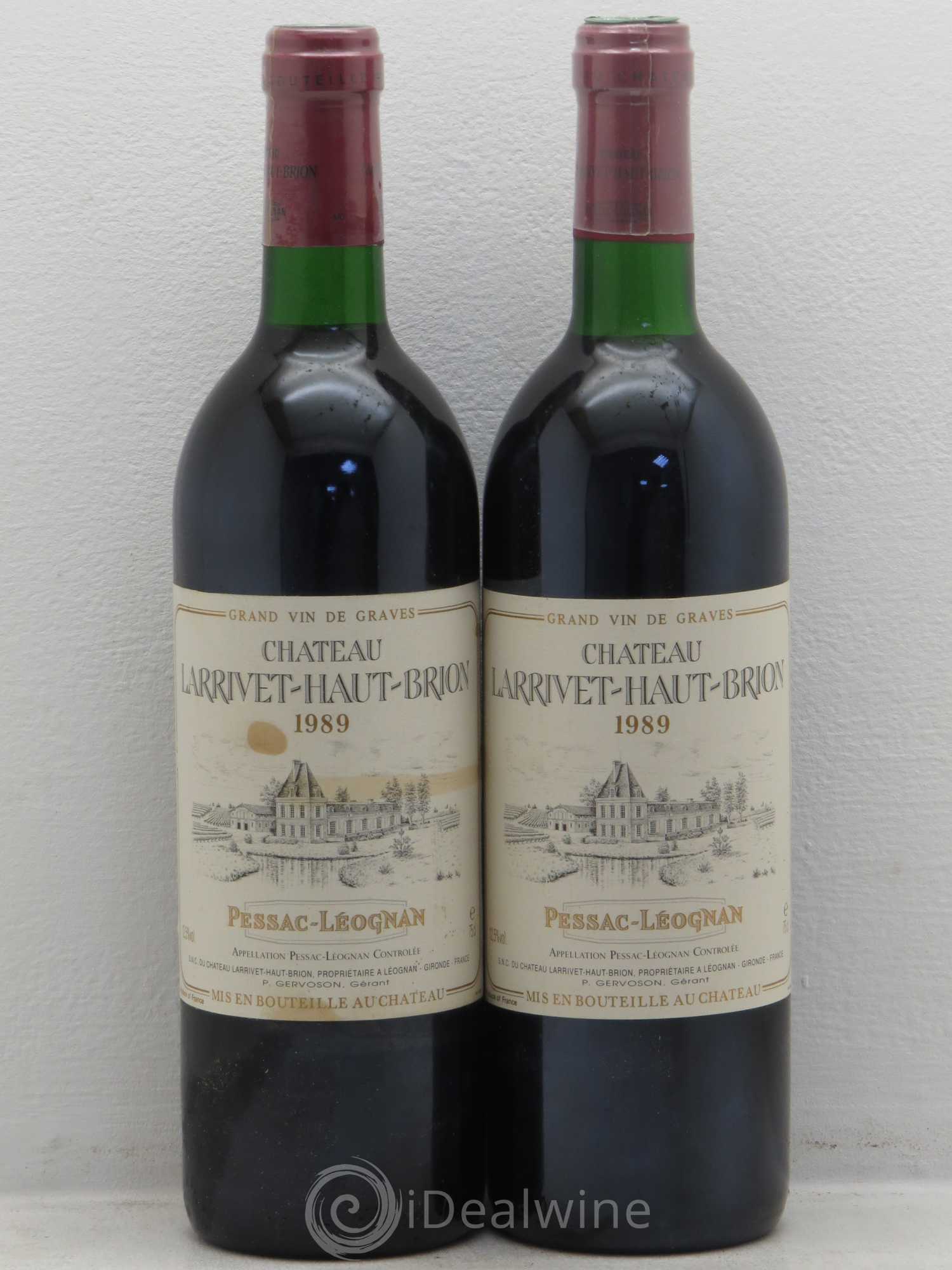 Château Larrivet Haut-Brion 1989 - Lot de 2 bouteilles - 0