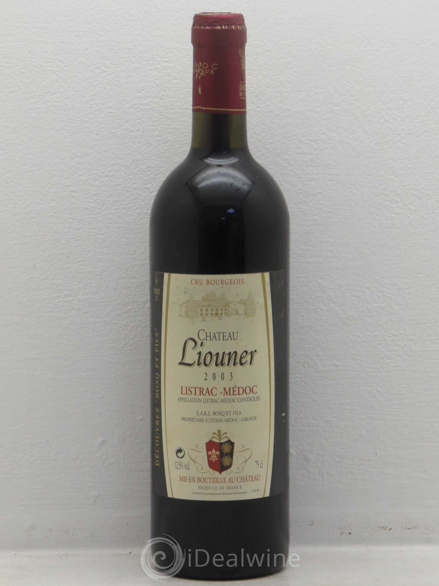Listrac Château Liouner (sans prix de réserve) 2003 - Posten von 1 Flasche - 0