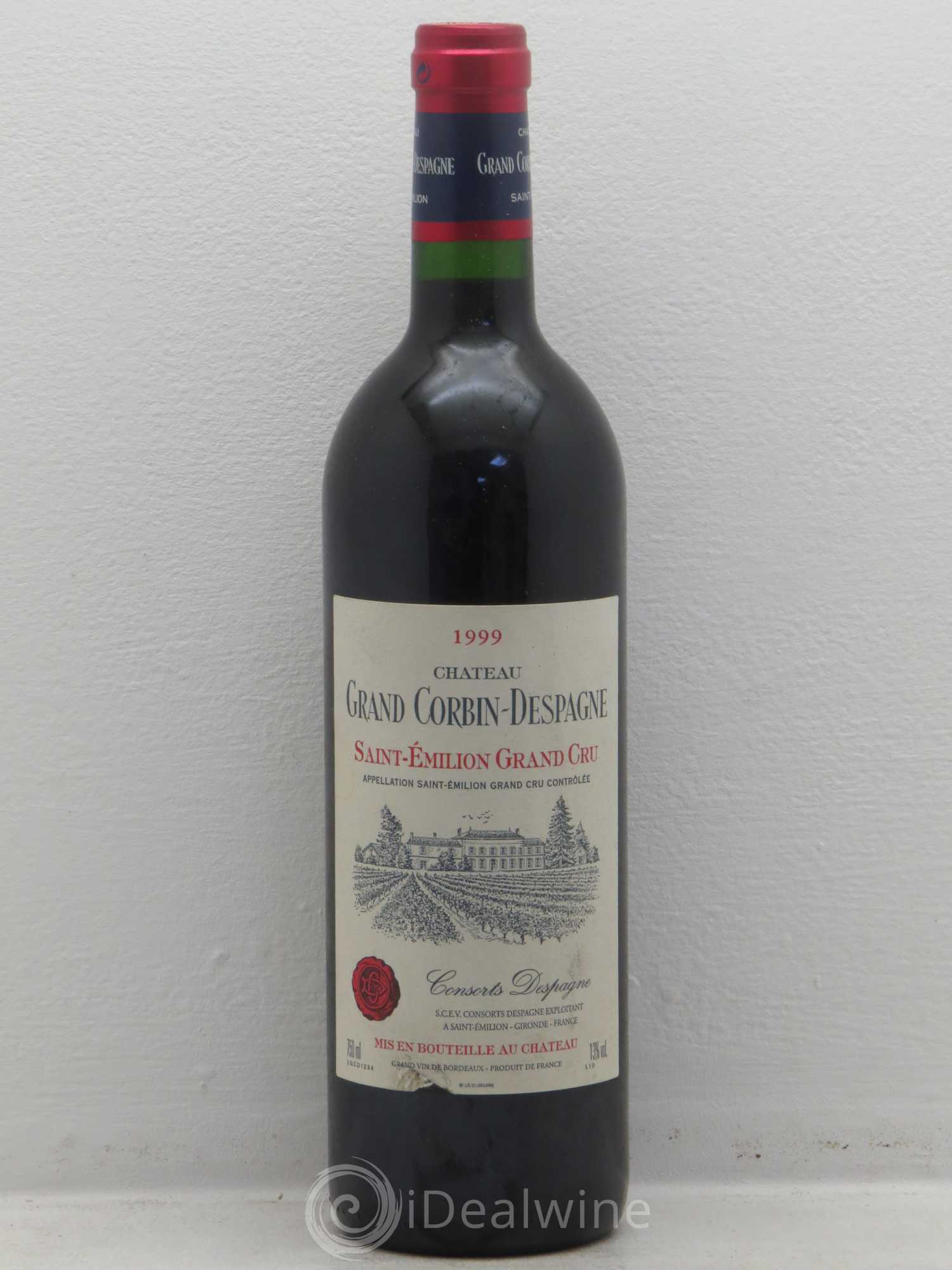 Château Grand Corbin Despagne Grand Cru Classé 1999 - Lot de 1 bouteille - 0