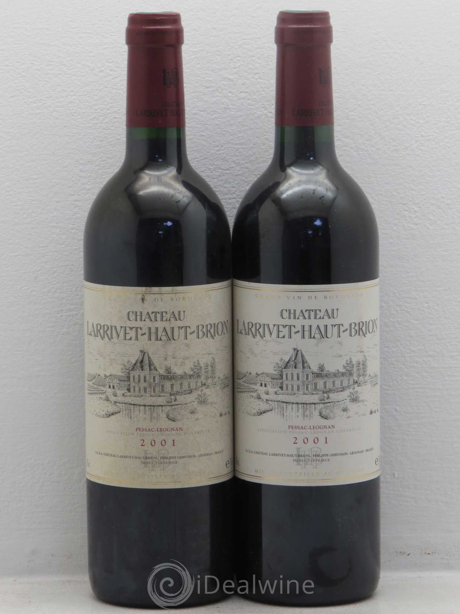 Château Larrivet Haut-Brion 2001 - Lot de 2 bouteilles - 0