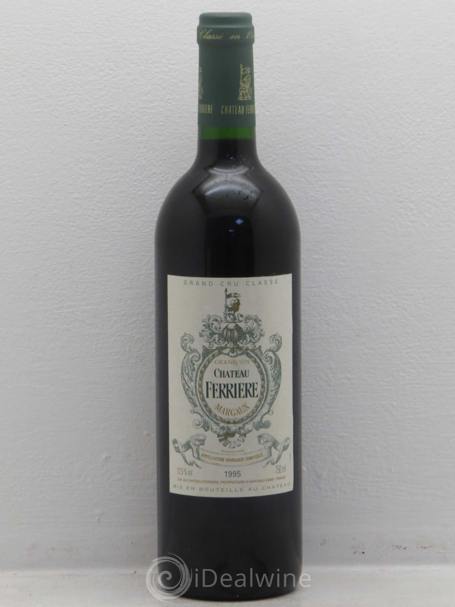 Château Ferrière 3ème Grand Cru Classé 1995 - Lot de 1 bouteille - 0