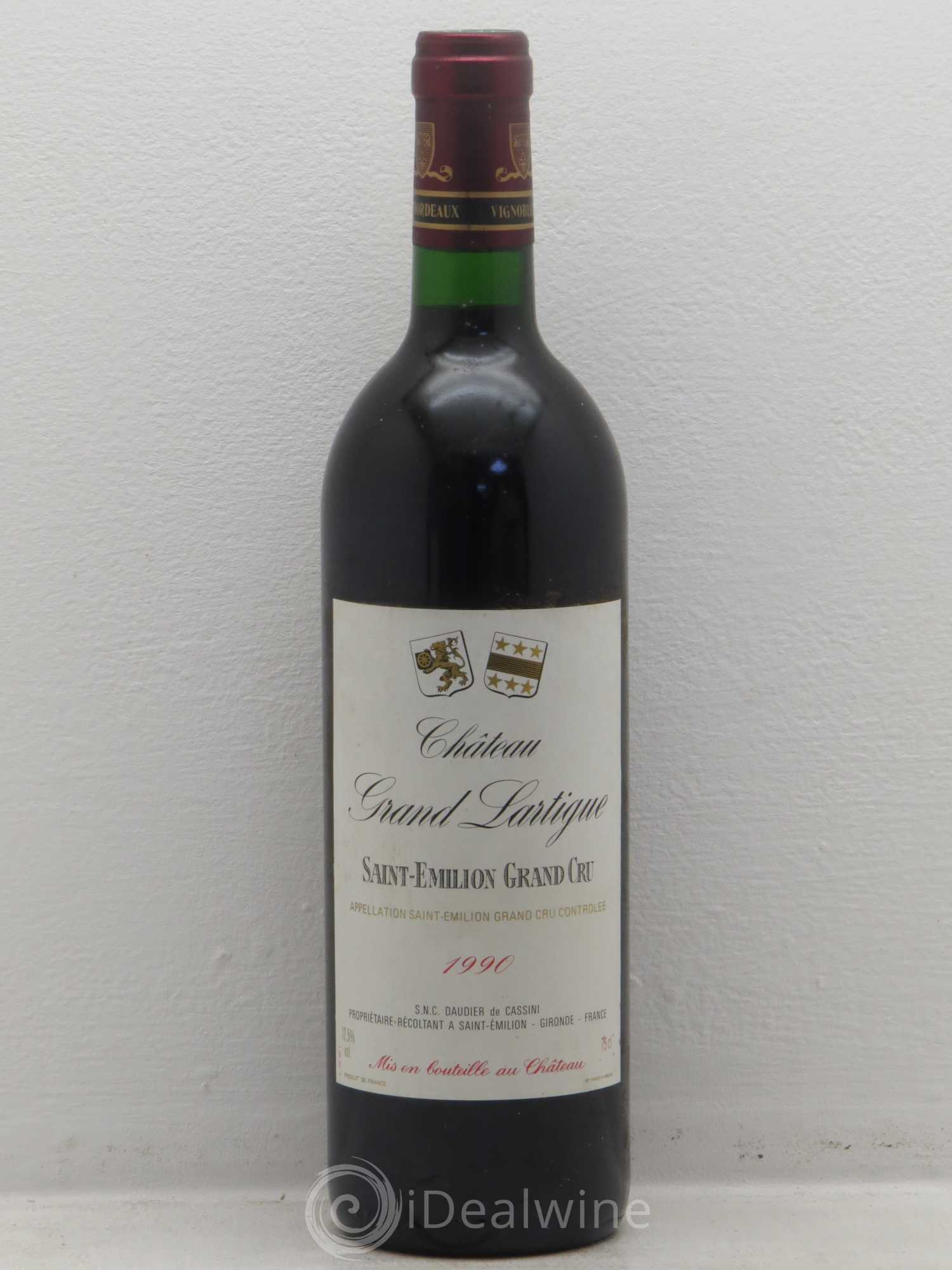 Saint-Émilion Château Grand Lartigue 1990 - Lot de 1 bouteille - 0
