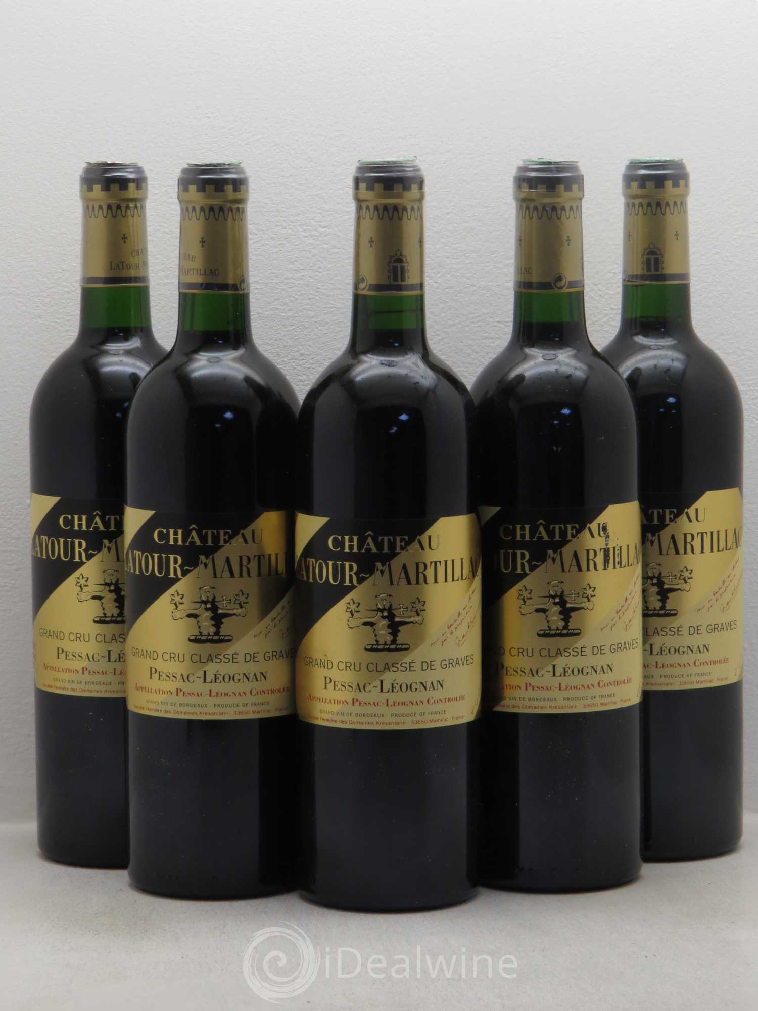 Château Latour-Martillac Cru Classé de Graves 2000 - Lot de 5 bouteilles - 0