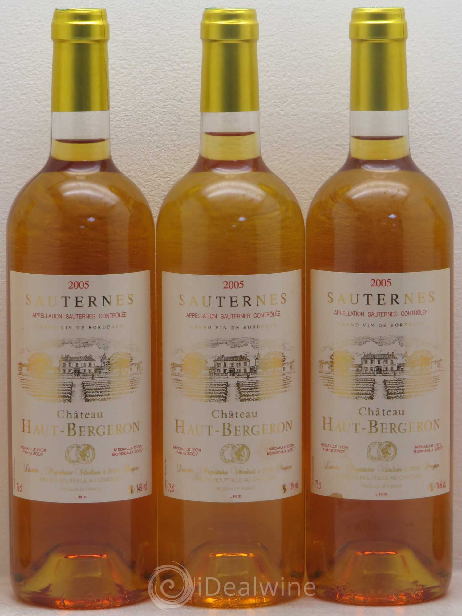 Château Haut-Bergeron (senza prezzo di riserva) 2005 - Lotto di 5 bottiglie - 1