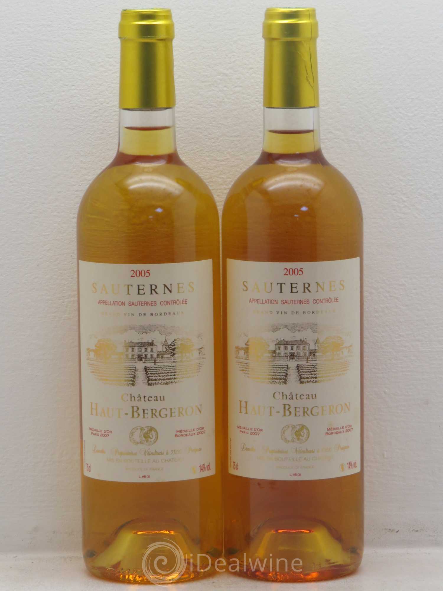 Château Haut-Bergeron (senza prezzo di riserva) 2005 - Lotto di 5 bottiglie - 2