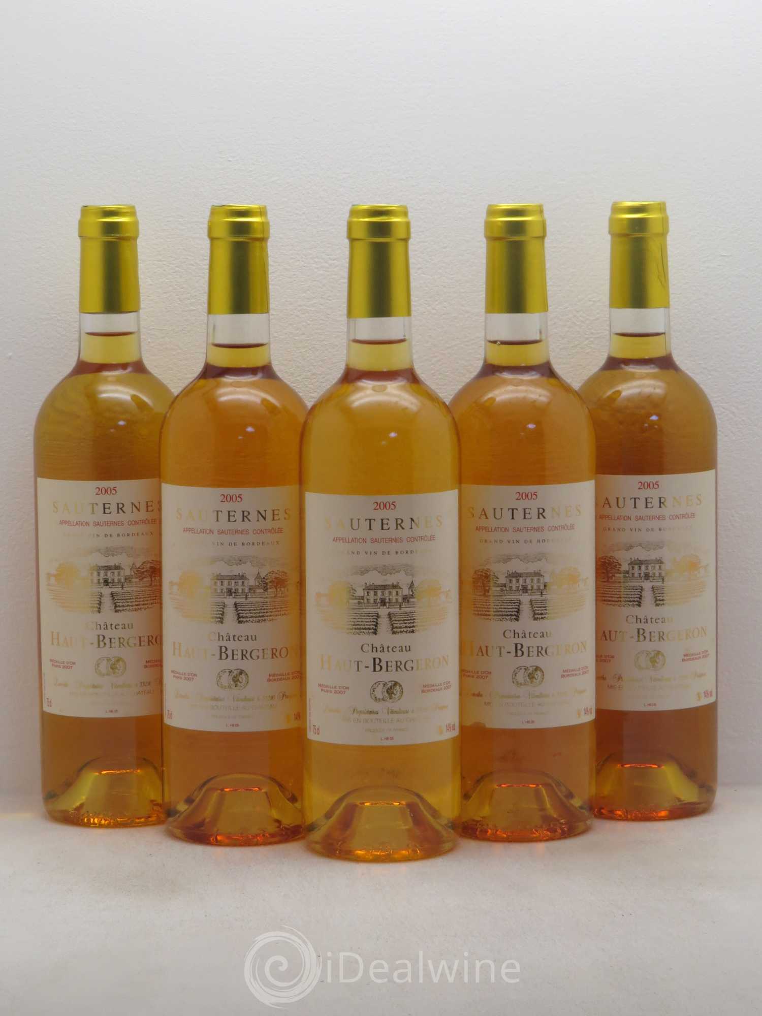 Château Haut-Bergeron (senza prezzo di riserva) 2005 - Lotto di 5 bottiglie - 0