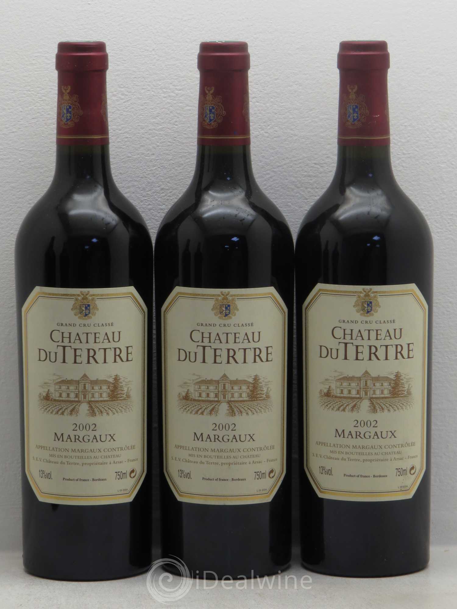Château du Tertre 5ème Grand Cru Classé 2002 - Lot de 5 bouteilles - 1
