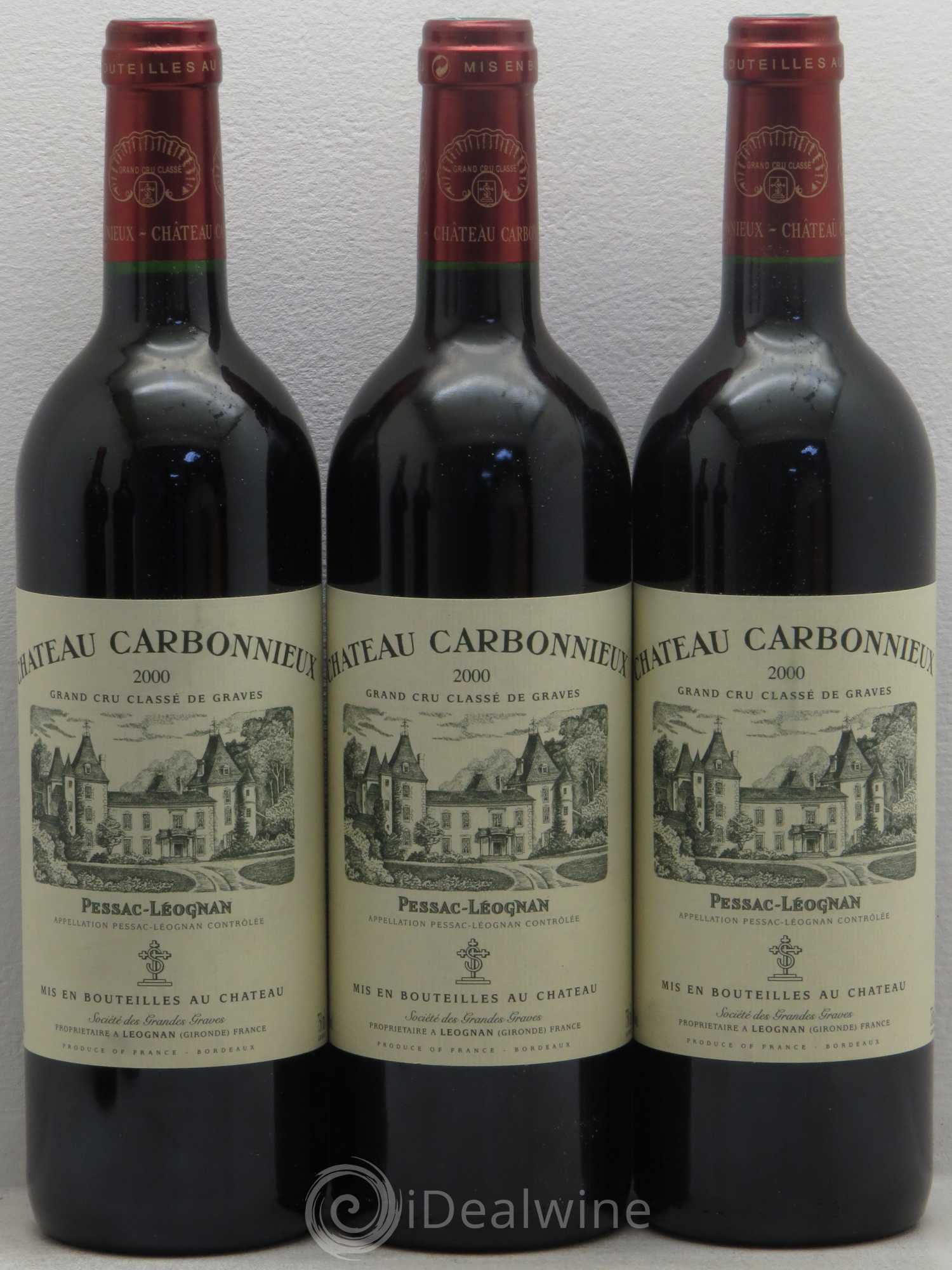 Château Carbonnieux Cru Classé de Graves 2000 - Lot de 5 bouteilles - 1