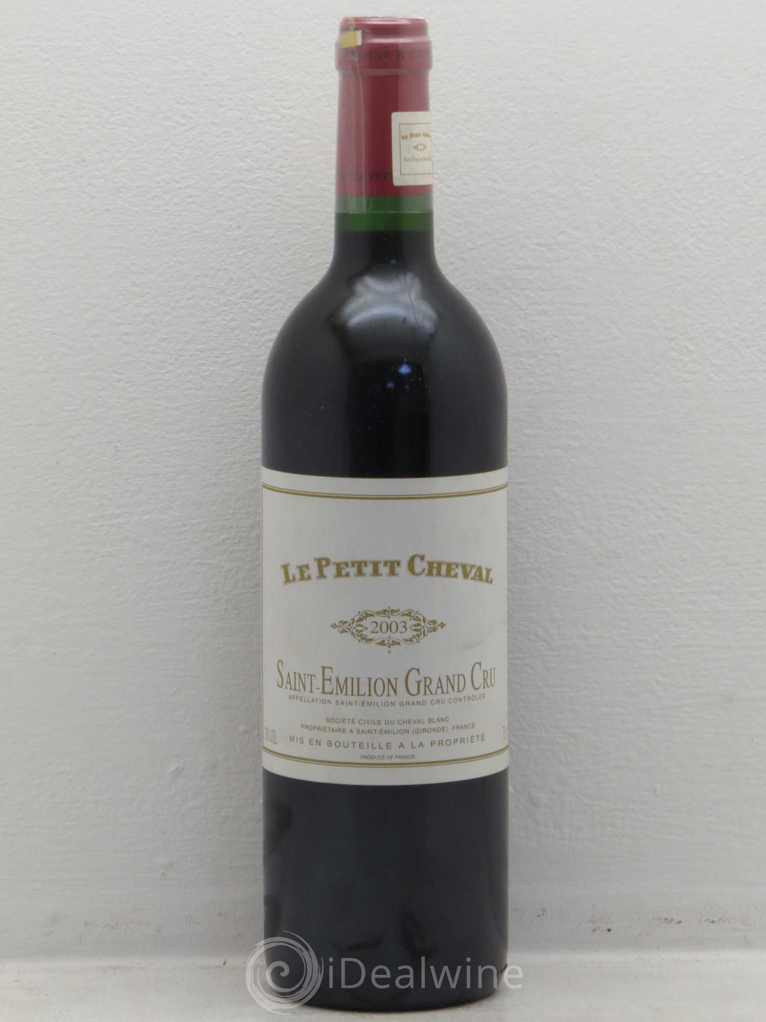 Le Petit Cheval Second Vin 2003 - Lot de 1 bouteille - 0