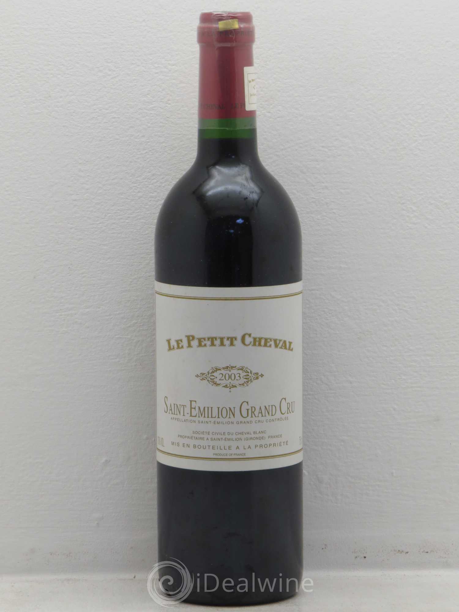 Le Petit Cheval Second Vin 2003 - Lot de 1 bouteille - 0