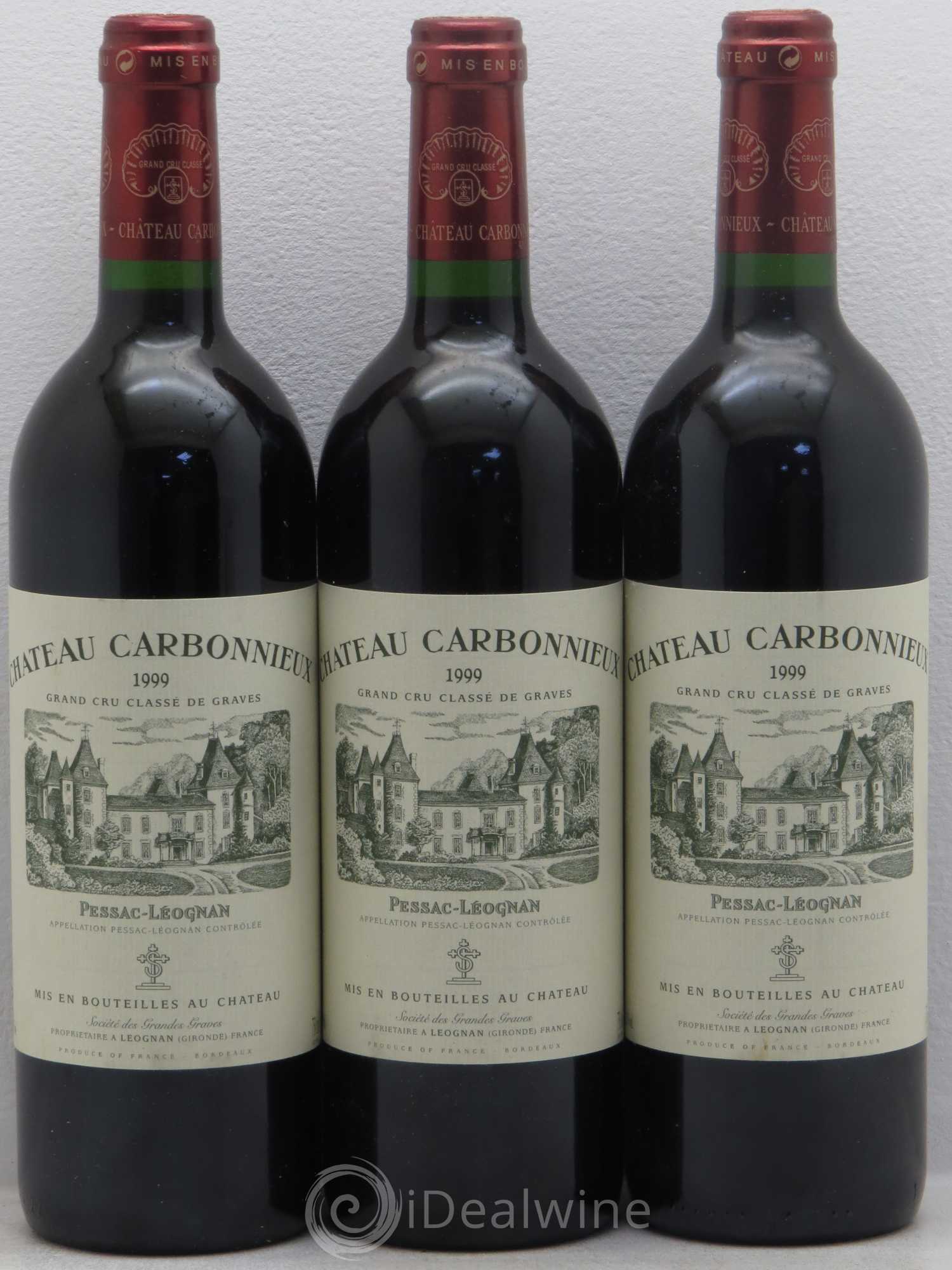 Château Carbonnieux Cru Classé de Graves 1999 - Lot de 6 bouteilles - 1