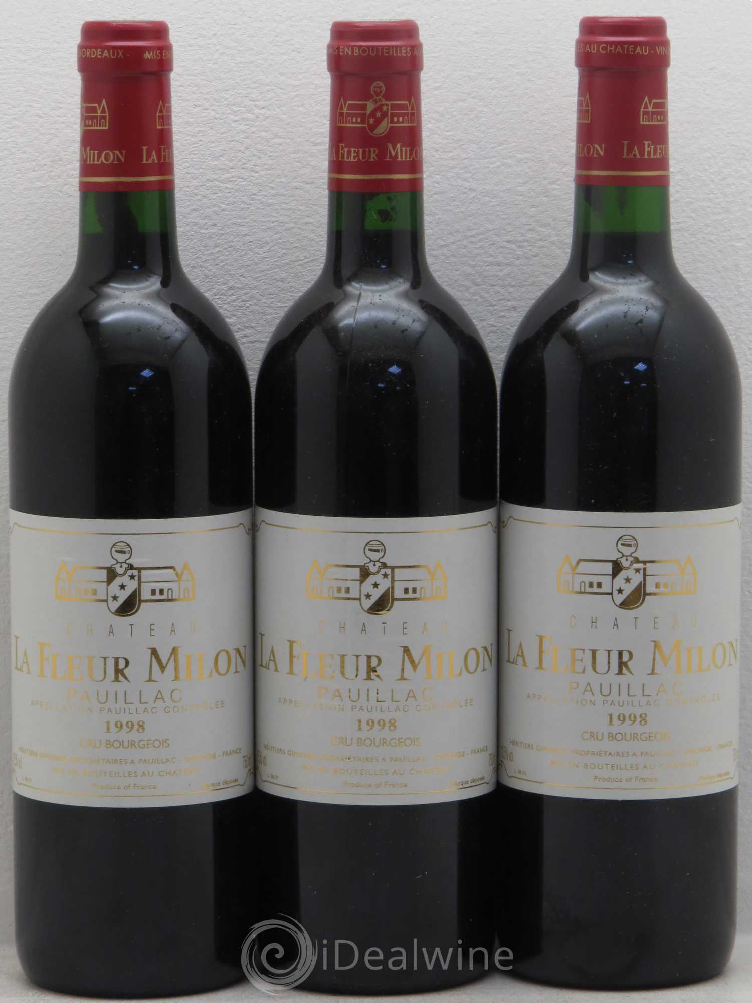 Château la Fleur Milon Cru Bourgeois 1998 - Lot de 6 bouteilles - 1