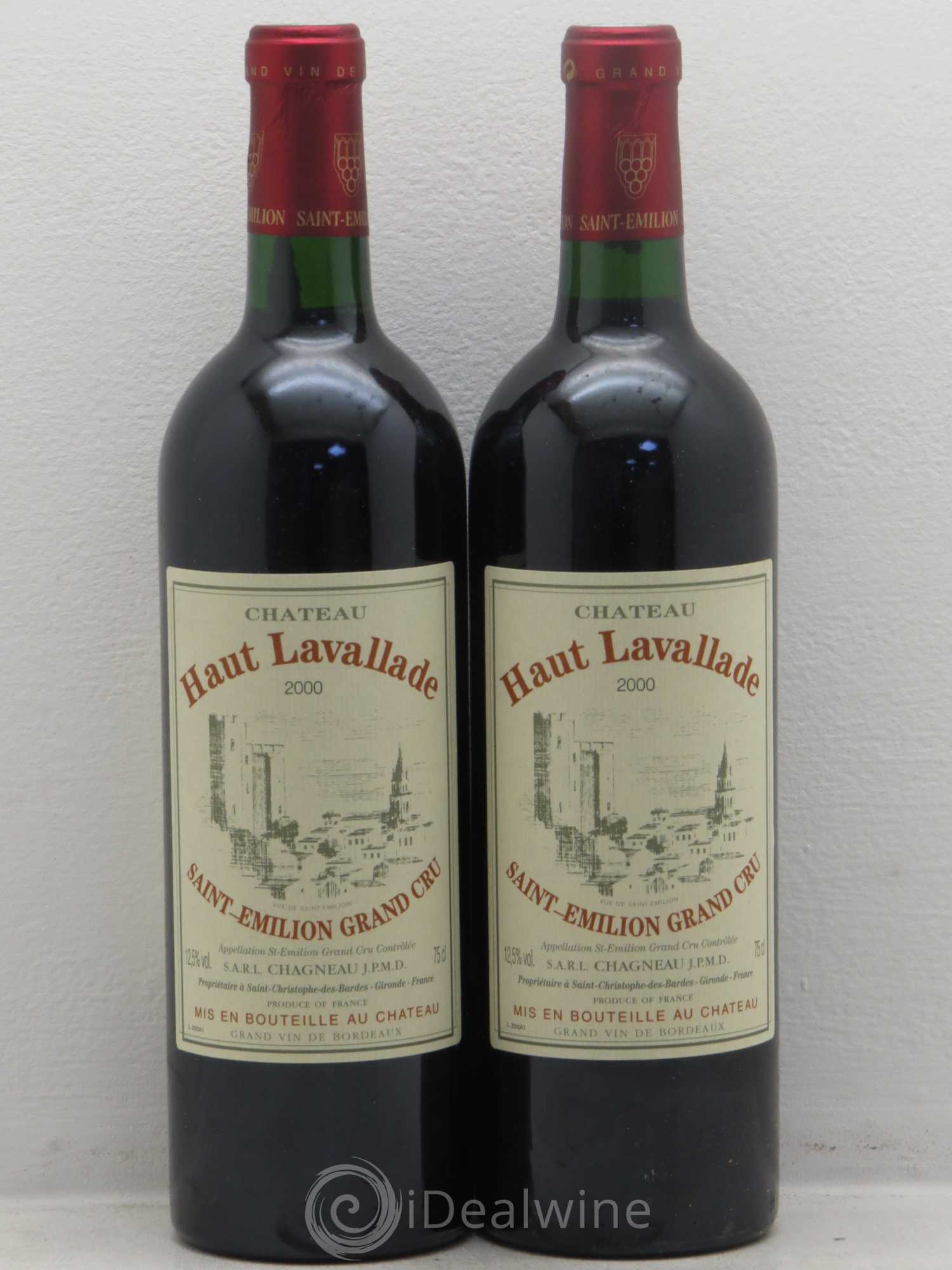 Saint-Émilion HAUT LAVALLADE 2000 - Posten von 2 Flaschen - 0