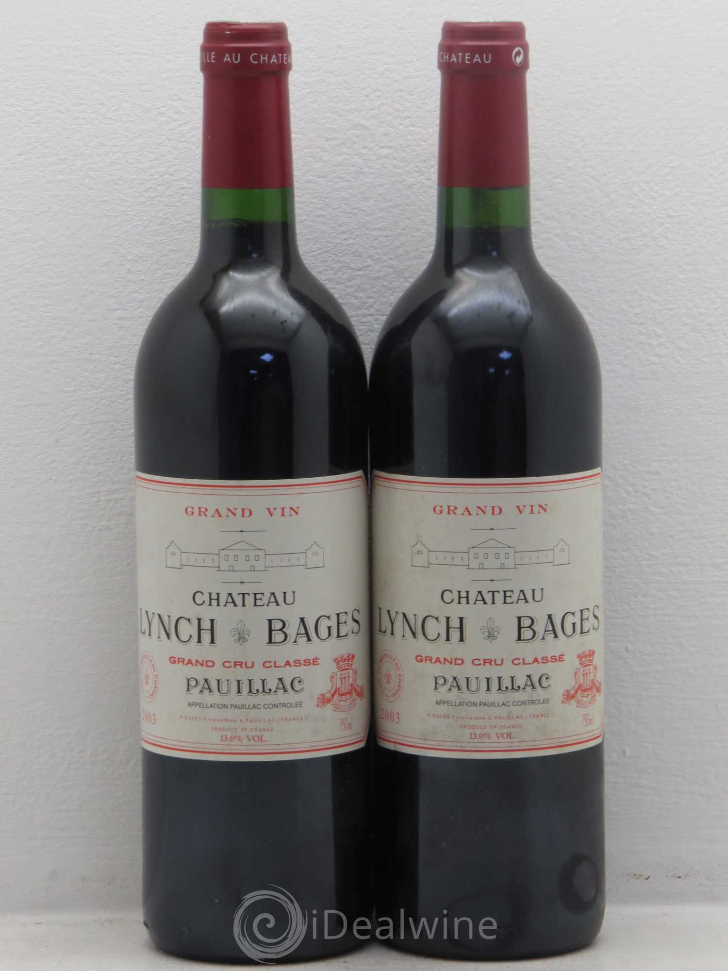 Château Lynch Bages 5ème Grand Cru Classé 2003 - Lot de 2 bouteilles - 0