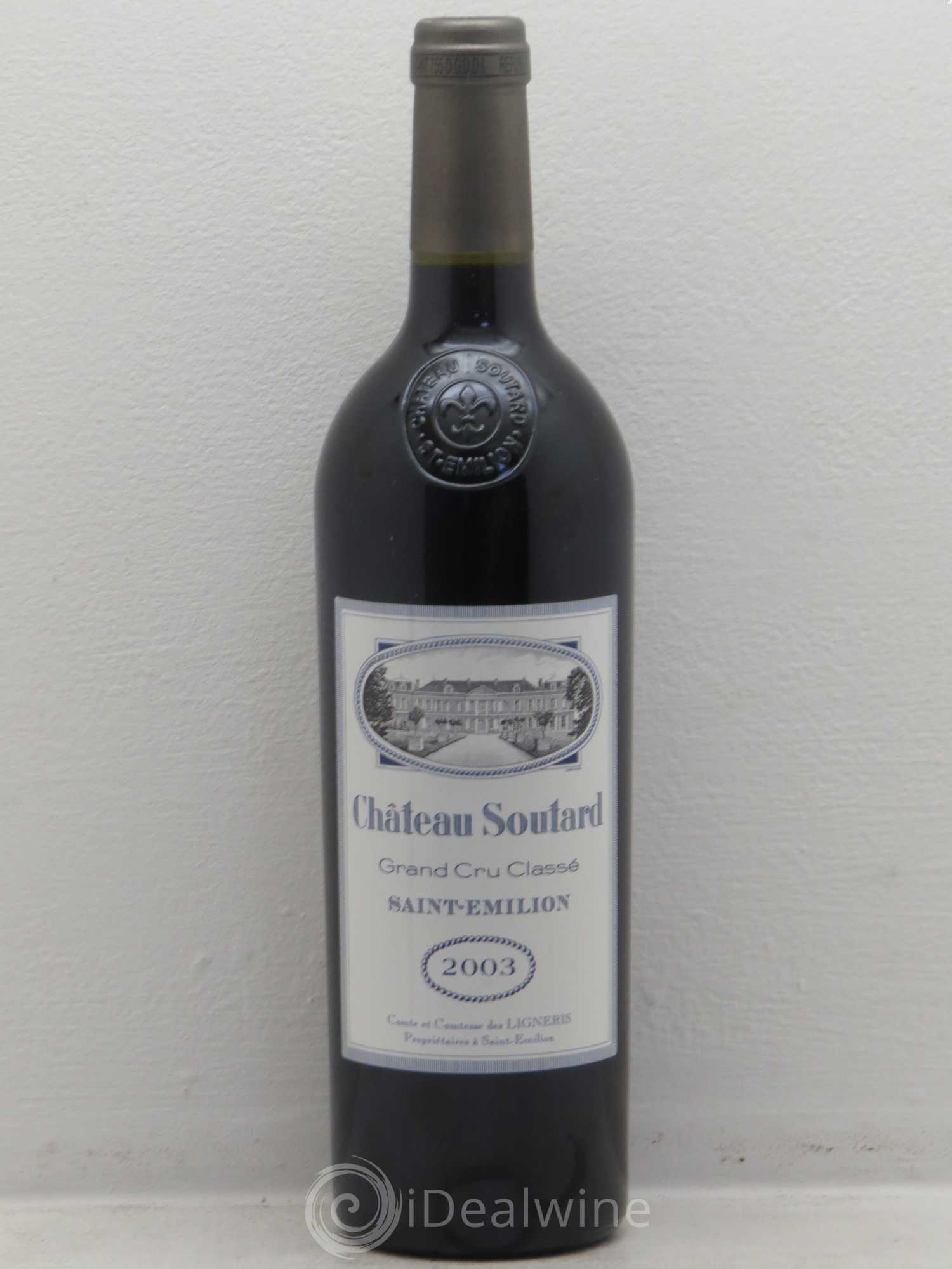 Château Soutard Grand Cru Classé 2003 - Lot de 1 bouteille - 0