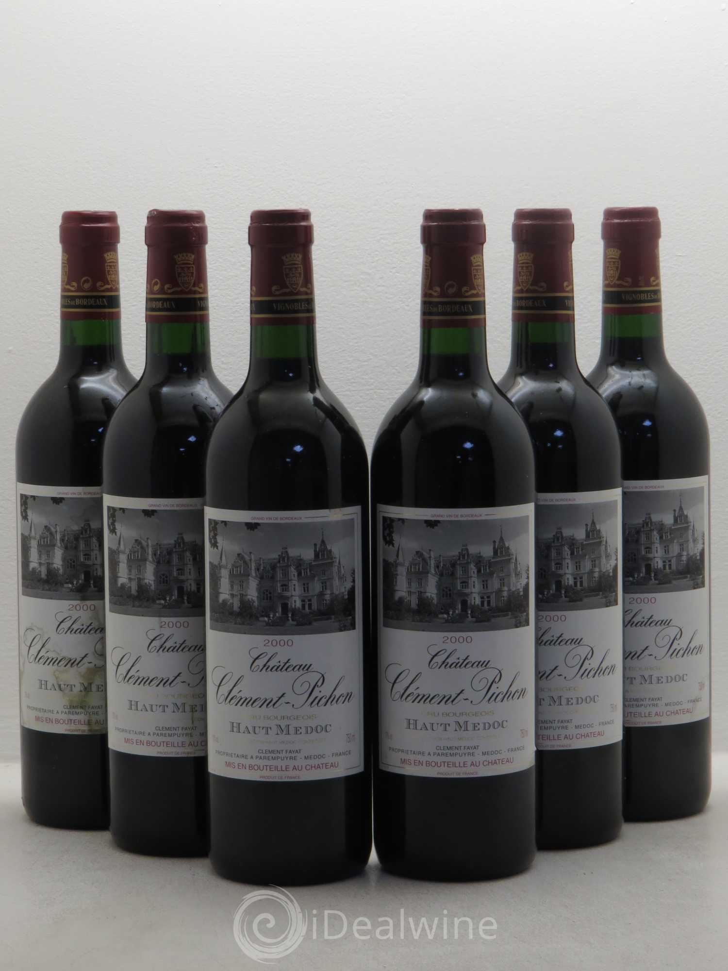 Château Clément-Pichon Cru Bourgeois 2000 - Lot de 6 bouteilles - 0