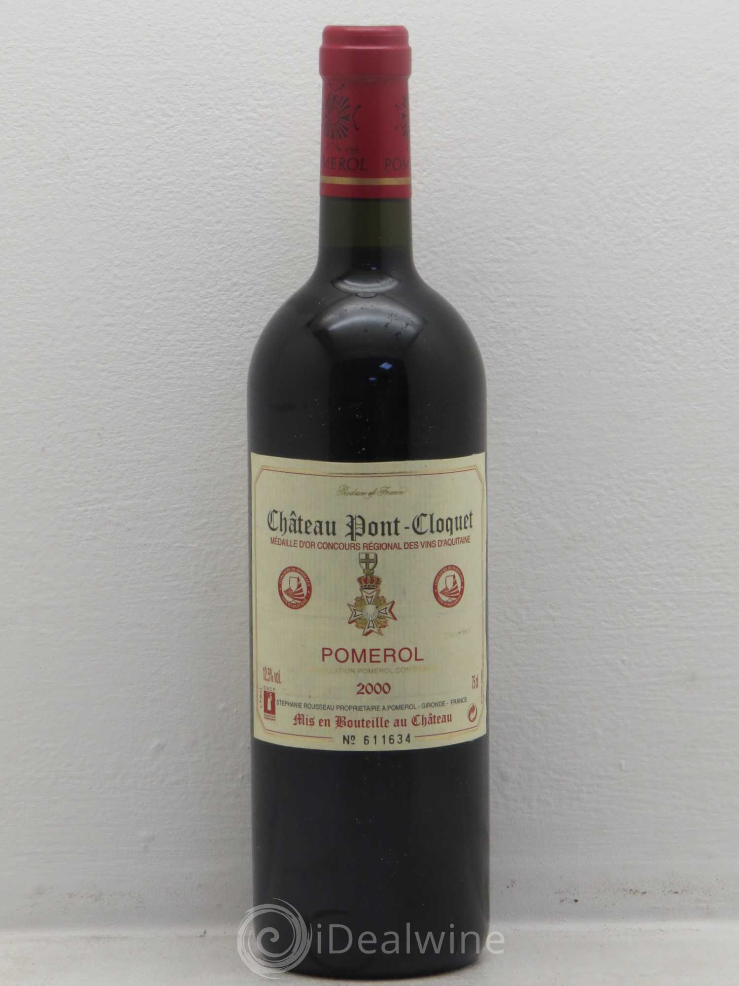Pomerol PONT CLOQUET 2000 - Posten von 1 Flasche - 0