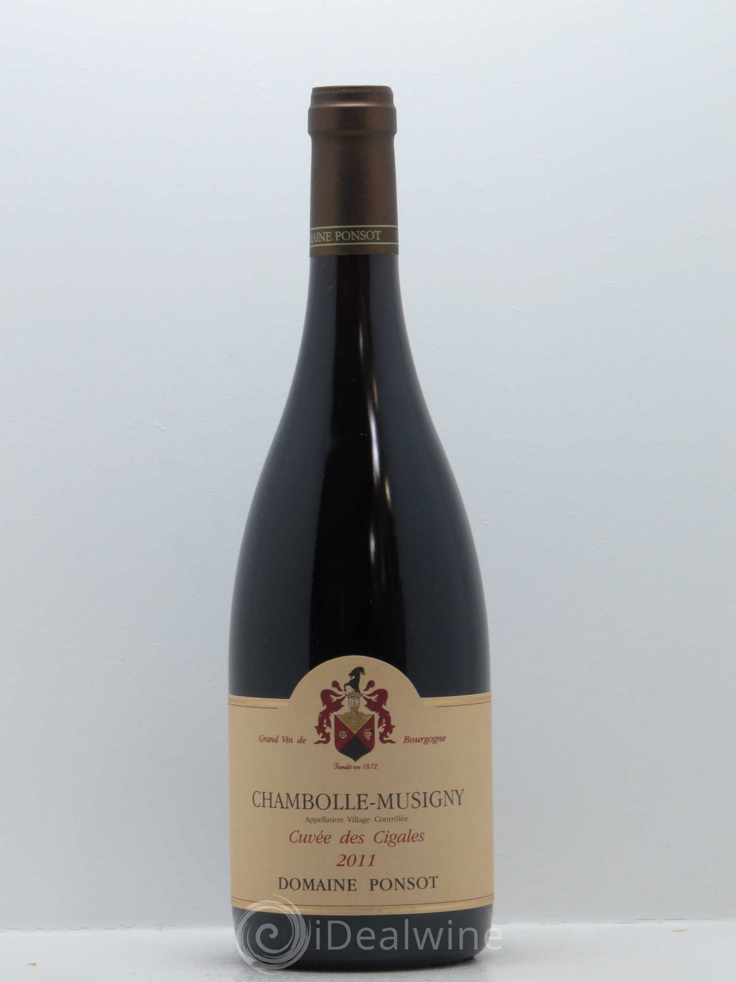 Chambolle-Musigny Cuvée des Cigales Ponsot (Domaine) 2011 - Lot de 1 bouteille - 0