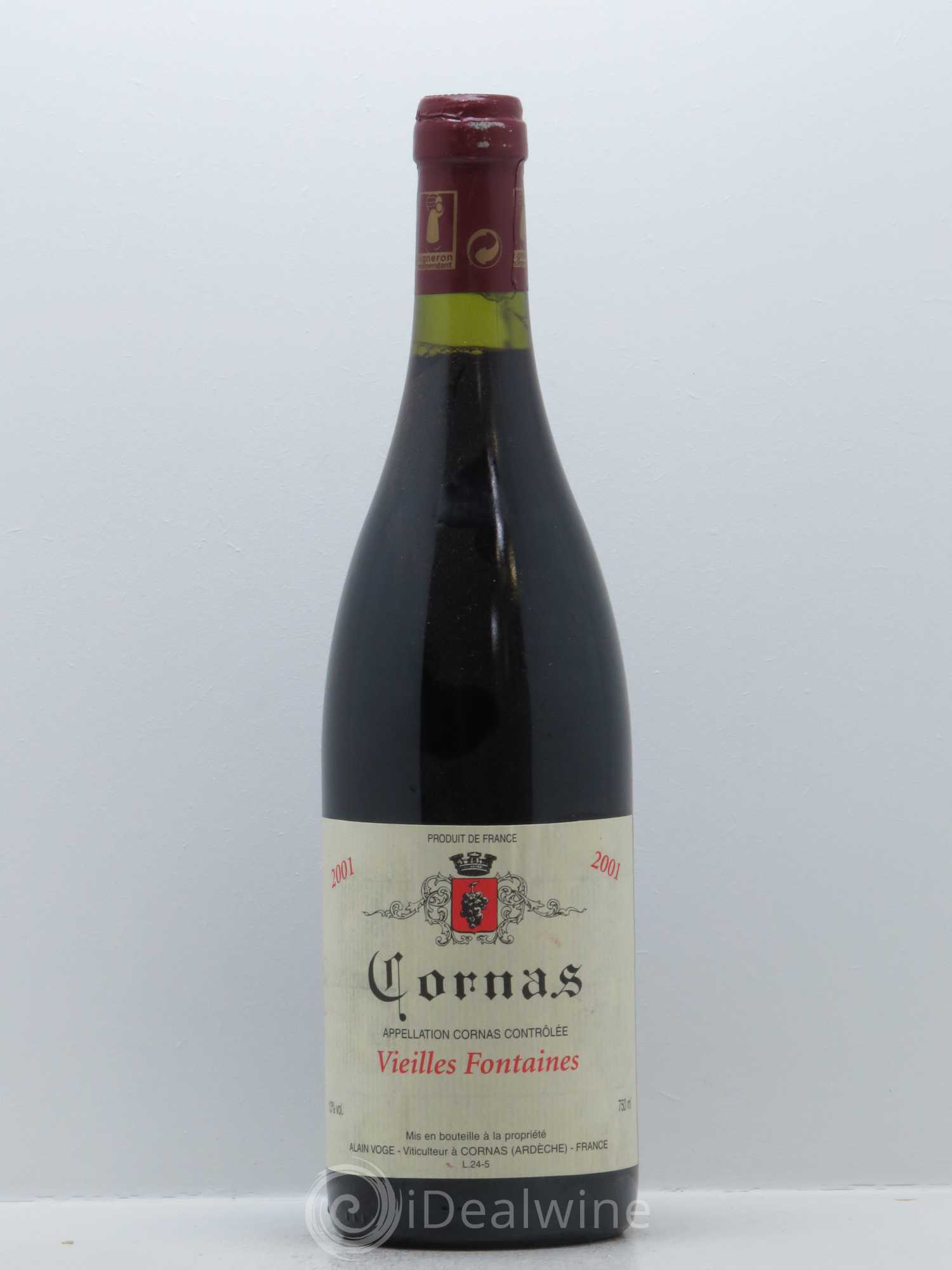 Cornas Les Vieilles Fontaines Alain Voge (Domaine) 2001 - Lot de 1 bouteille - 0