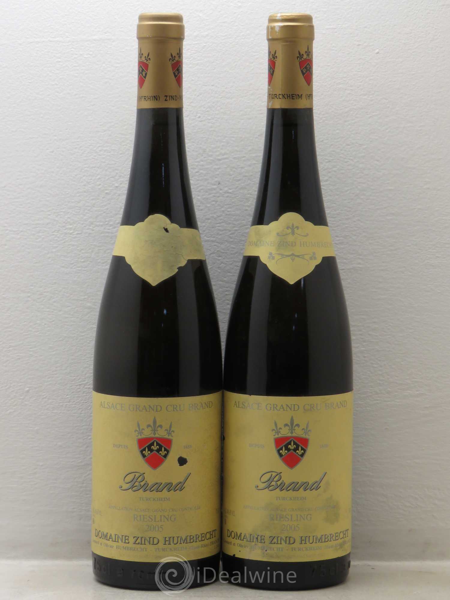 Alsace Riesling Grand Cru Brand Zind-Humbrecht (Domaine) 2005 - Lot de 2 bouteilles - 0