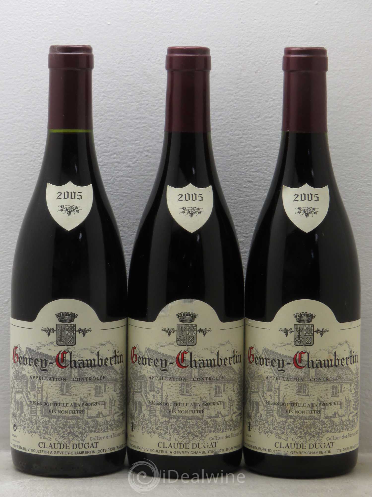 Gevrey-Chambertin Claude Dugat 2005 - Lot de 3 bouteilles - 0