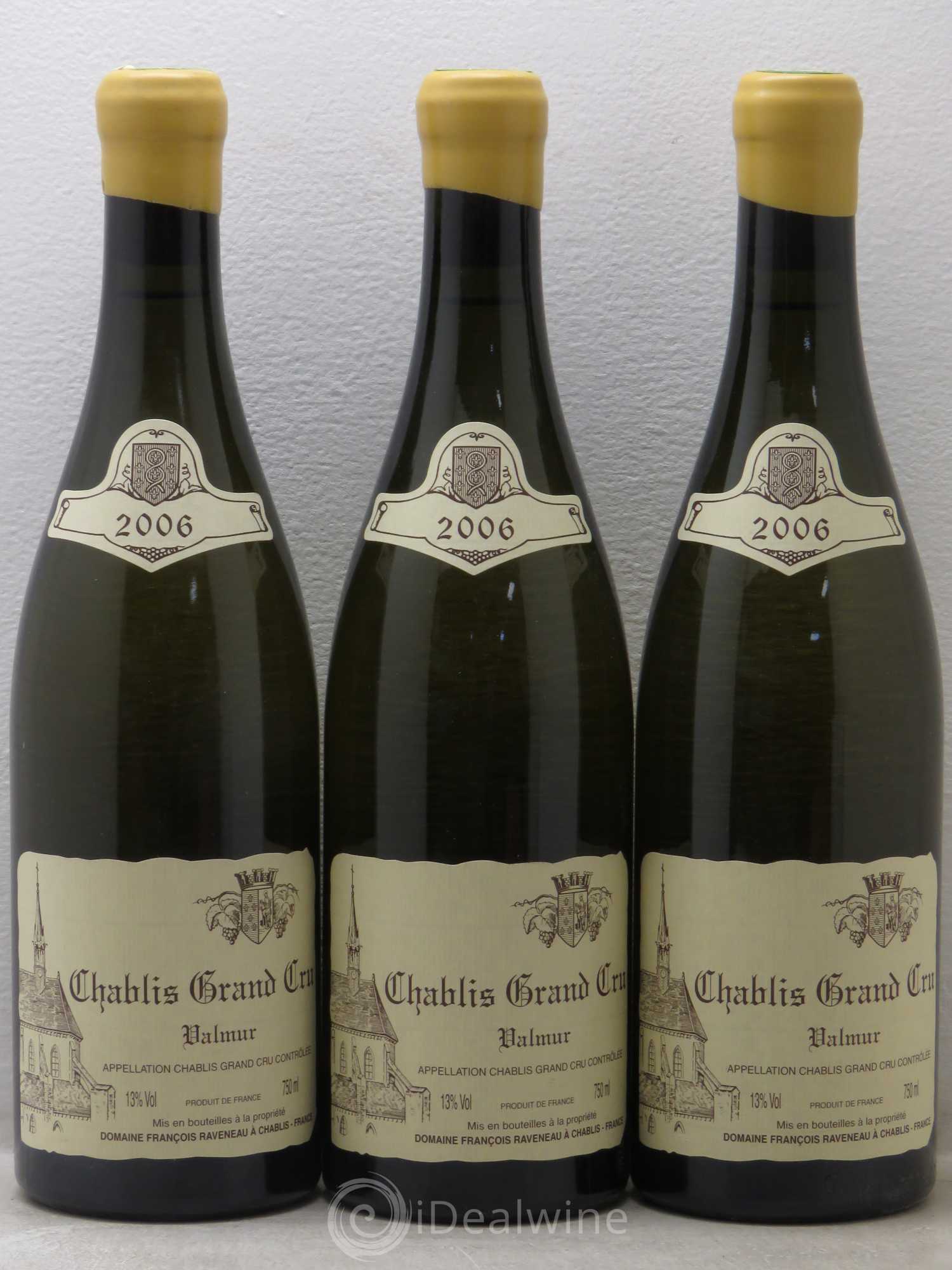 Chablis Grand Cru Valmur Raveneau (Domaine) 2006 - Lot de 3 bouteilles - 0
