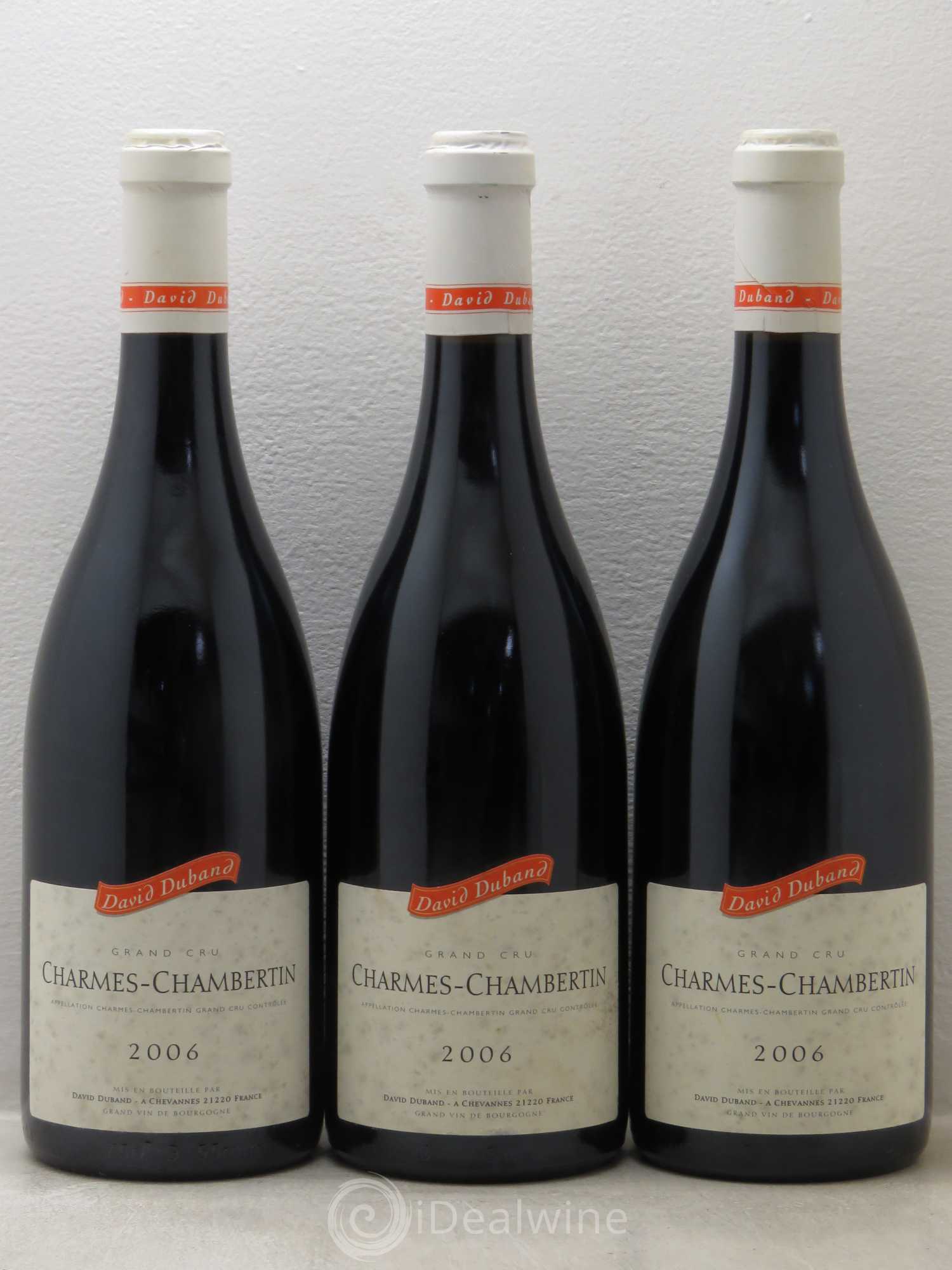 Charmes-Chambertin Grand Cru David Duband (Domaine) 2006 - Lot de 3 bouteilles - 0