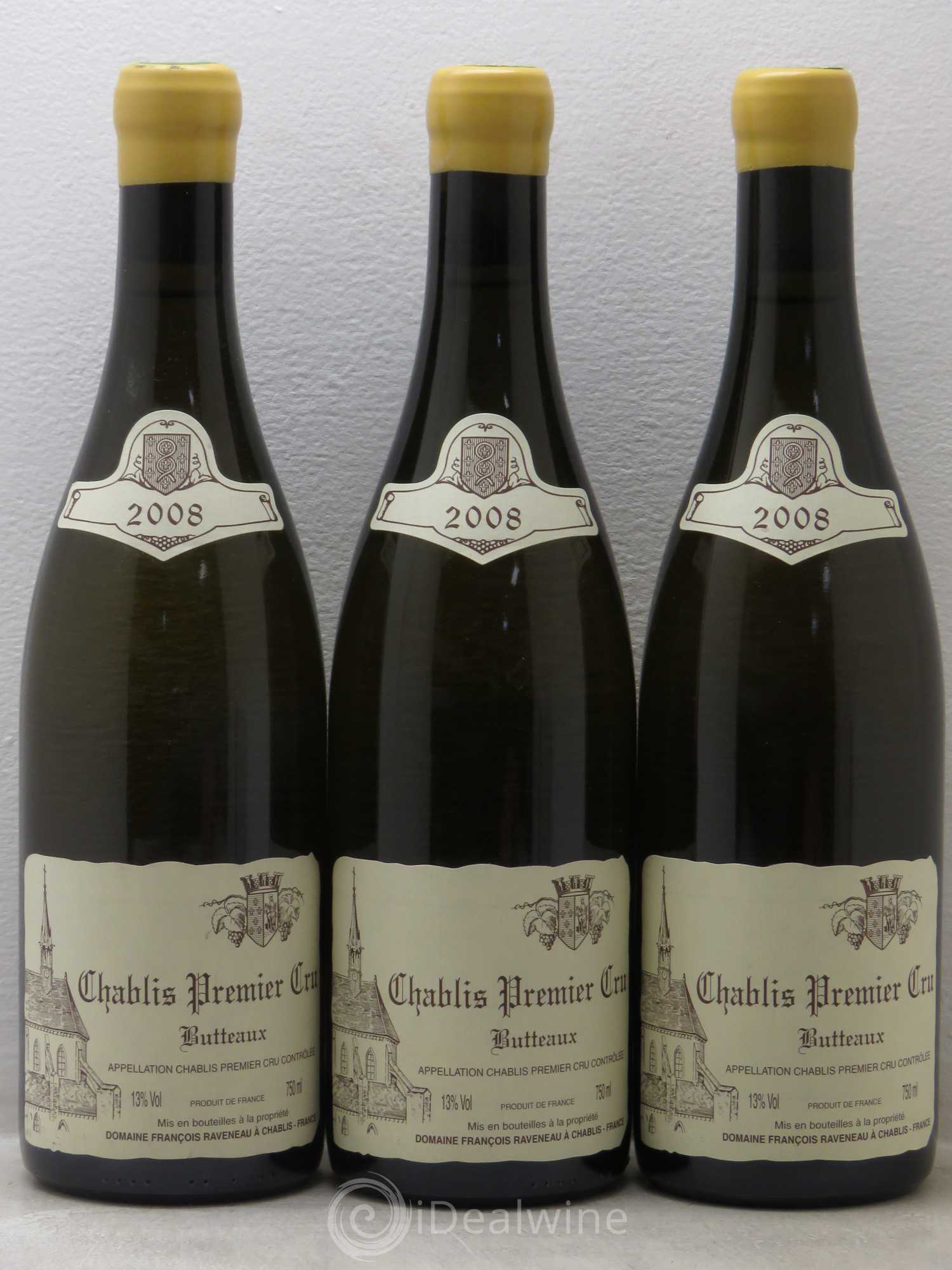 Chablis 1er Cru Butteaux Raveneau (Domaine) 2008 - Lot de 3 bouteilles - 0