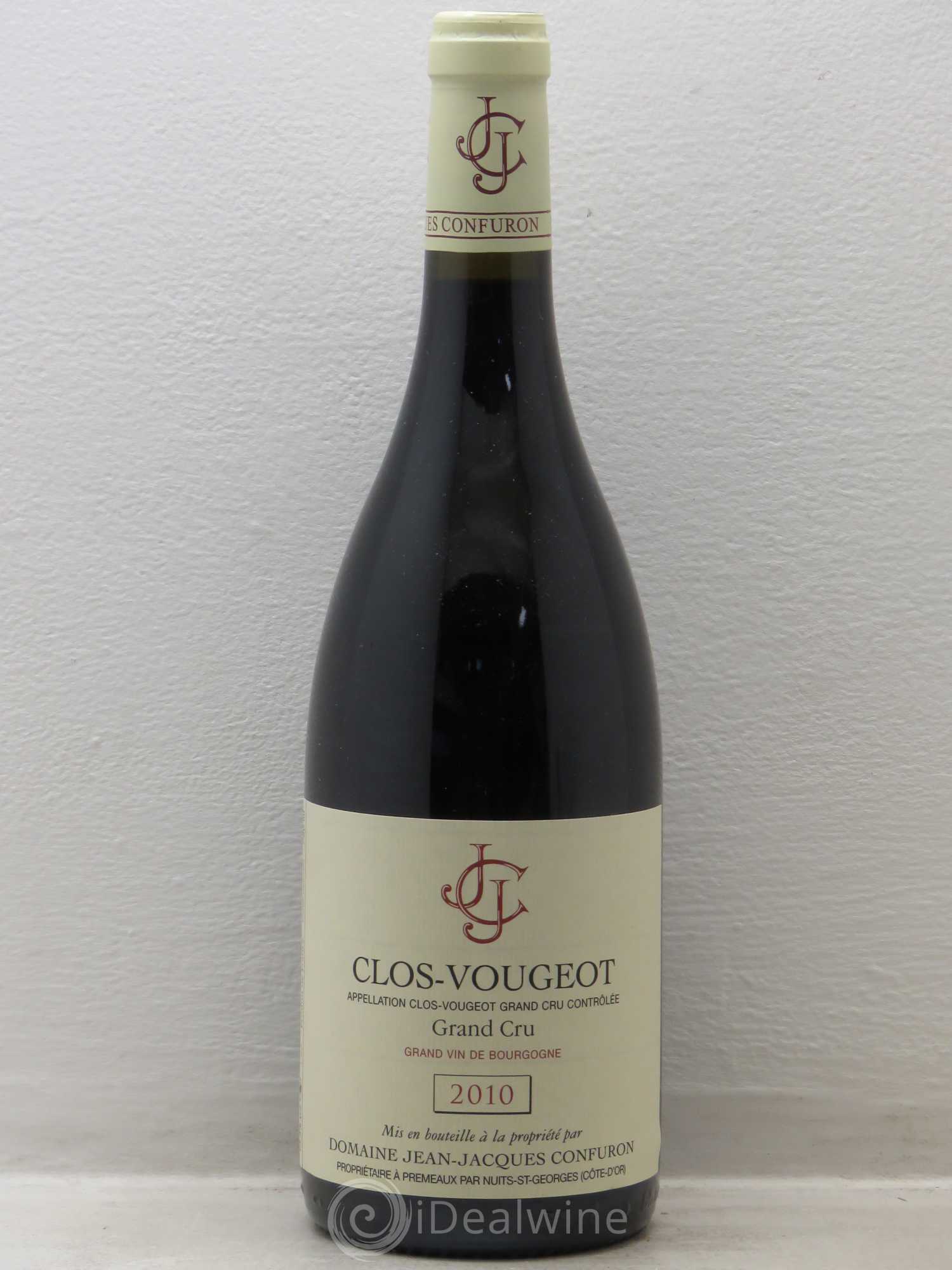 Clos de Vougeot Grand Cru Jean-Jacques Confuron 2010 - Lot de 1 bouteille - 0