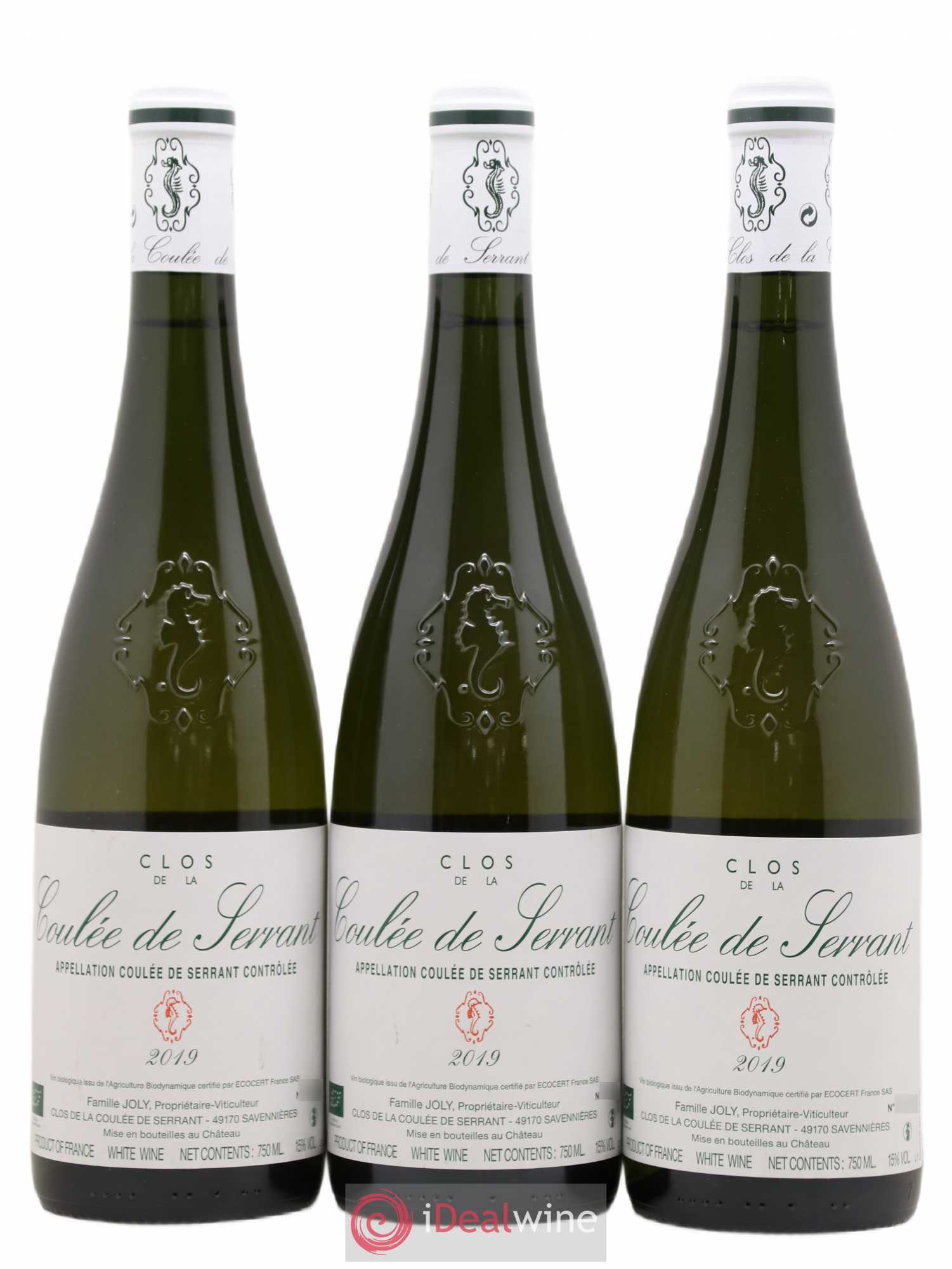 Savennières Clos de la Coulée de Serrant Vignobles de la Coulée de Serrant - Nicolas Joly 2019 - Lot de 3 bouteilles - 0