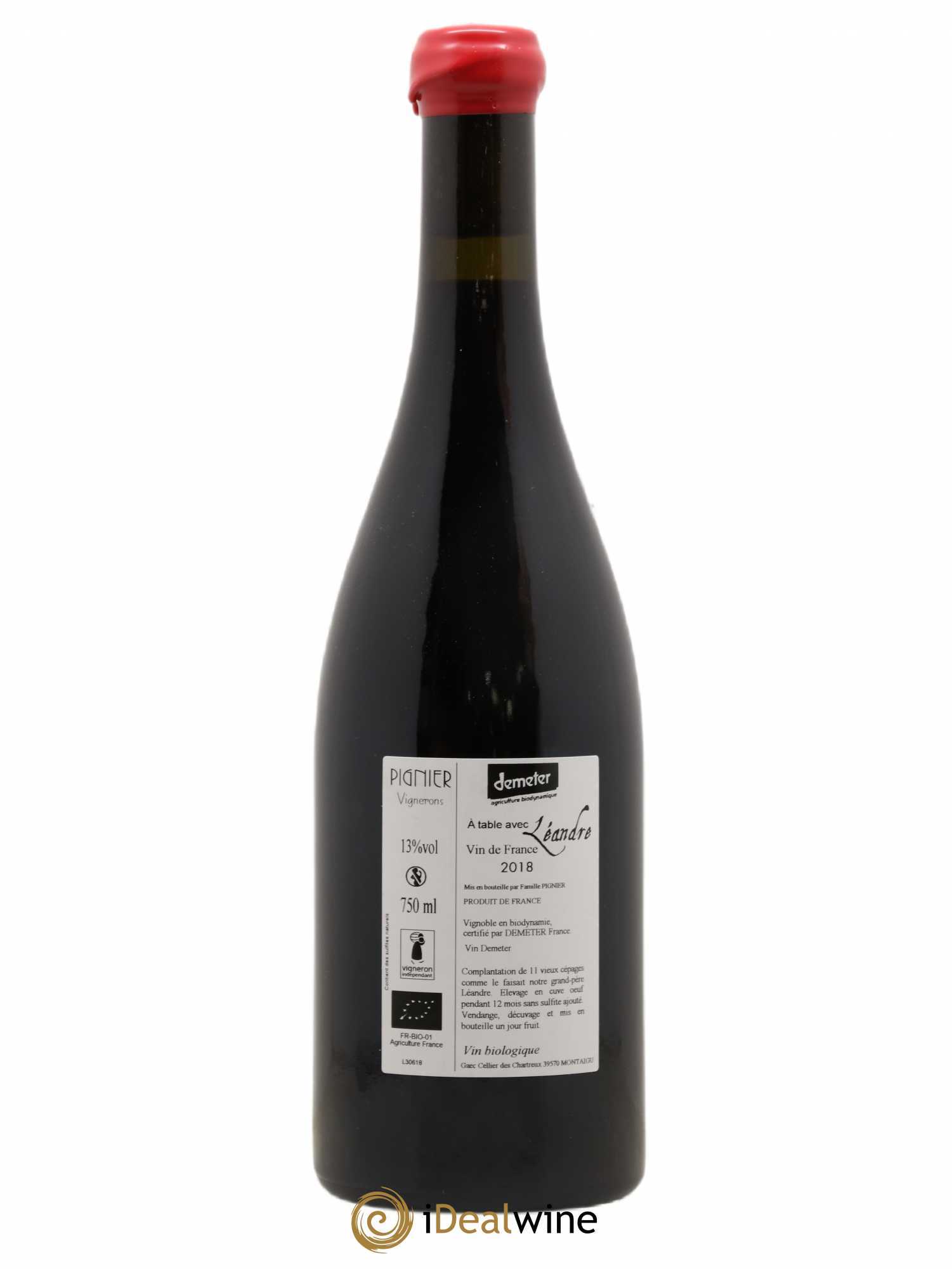 Vin de France A Table Avec Léandre Domaine Pignier 2018 - Lot de 1 bouteille - 1