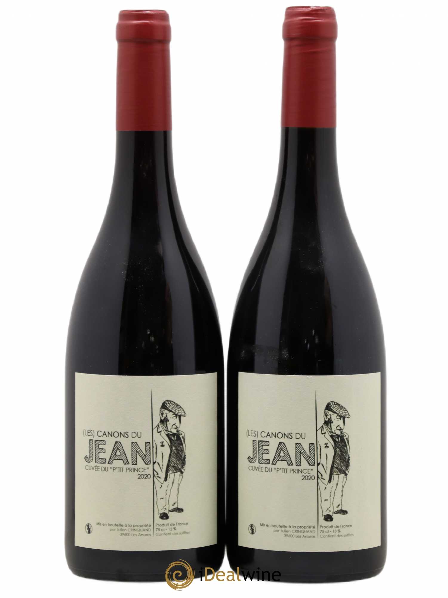 Vin de France Les Canons du Jean Cuvée du P'tit Prince Trousseau Julien Crinquand (sans prix de réserve) 2020 - Posten von 2 Flaschen - 0