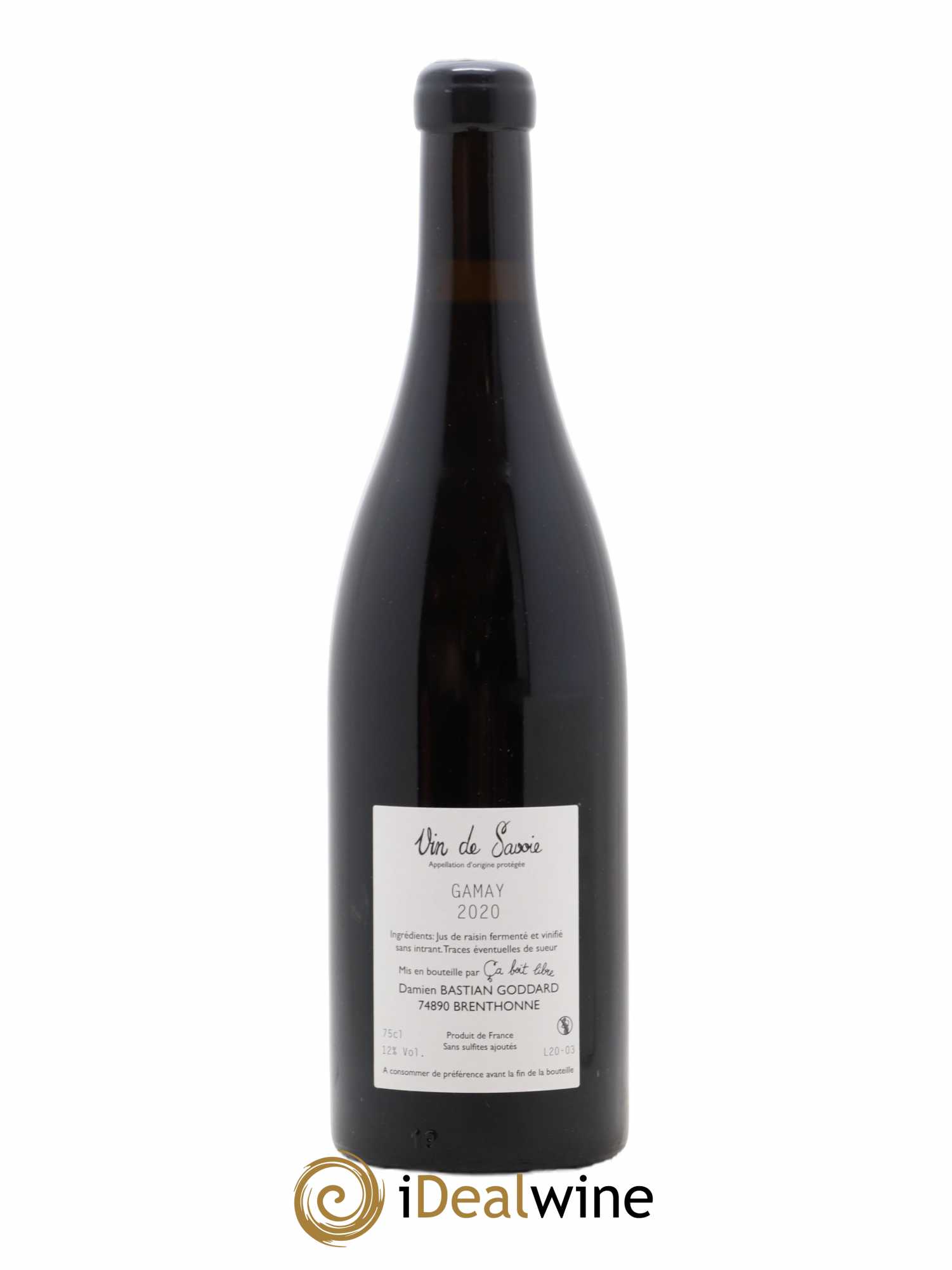 Vin de Savoie Ton vin de Table Ca Boit Libre Damien Bastian Goddard (sans prix de réserve) 2020 - Posten von 1 Flasche - 1