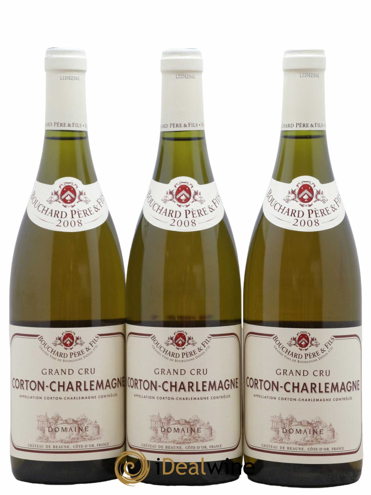 Corton-Charlemagne Grand Cru Bouchard Père & Fils 2008 - Lot de 3 bouteilles - 0