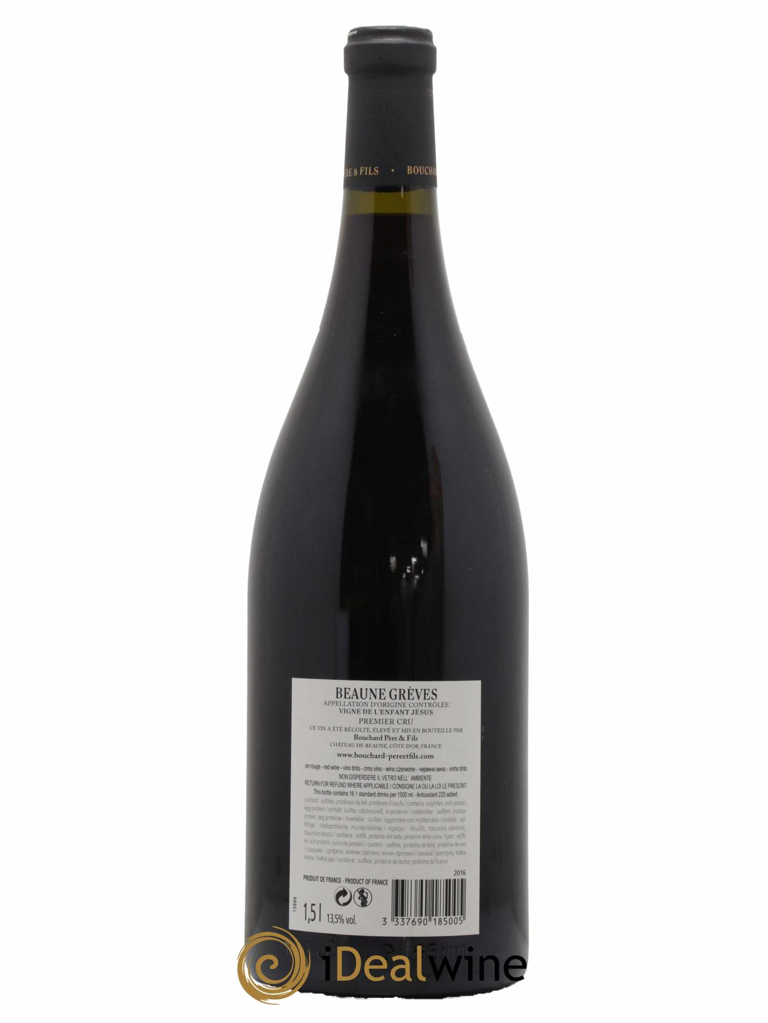Beaune 1er Cru Grèves - Vigne de l'Enfant Jésus Bouchard Père & Fils 2016 - Lot de 1 magnum - 1