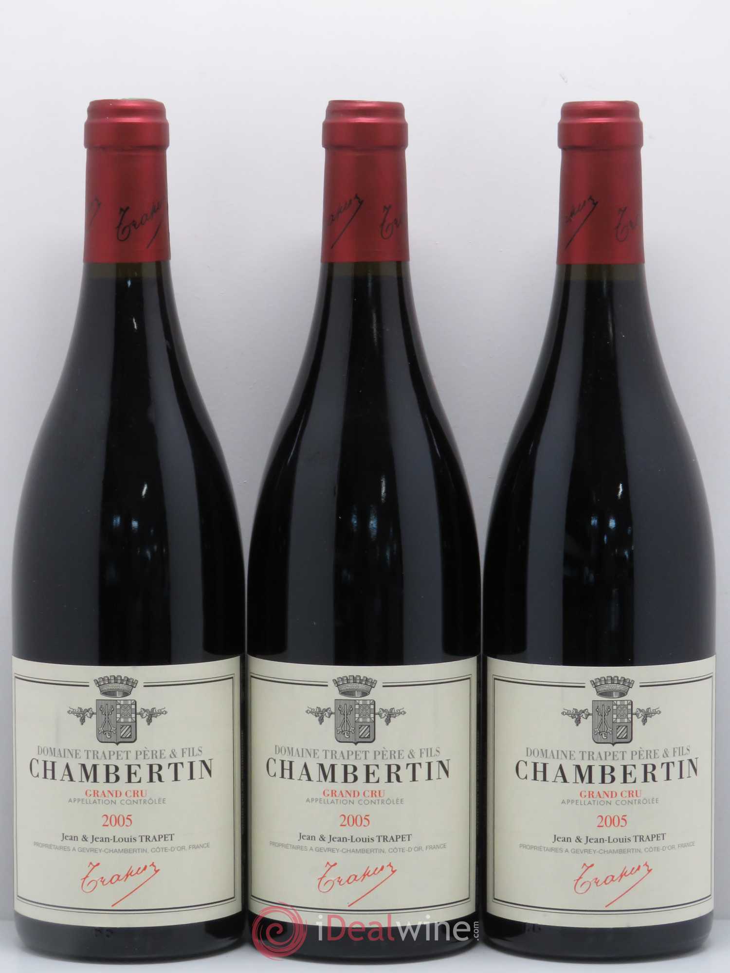 Chambertin Grand Cru Domaine Trapet 2005 - Lot de 3 bouteilles - 0