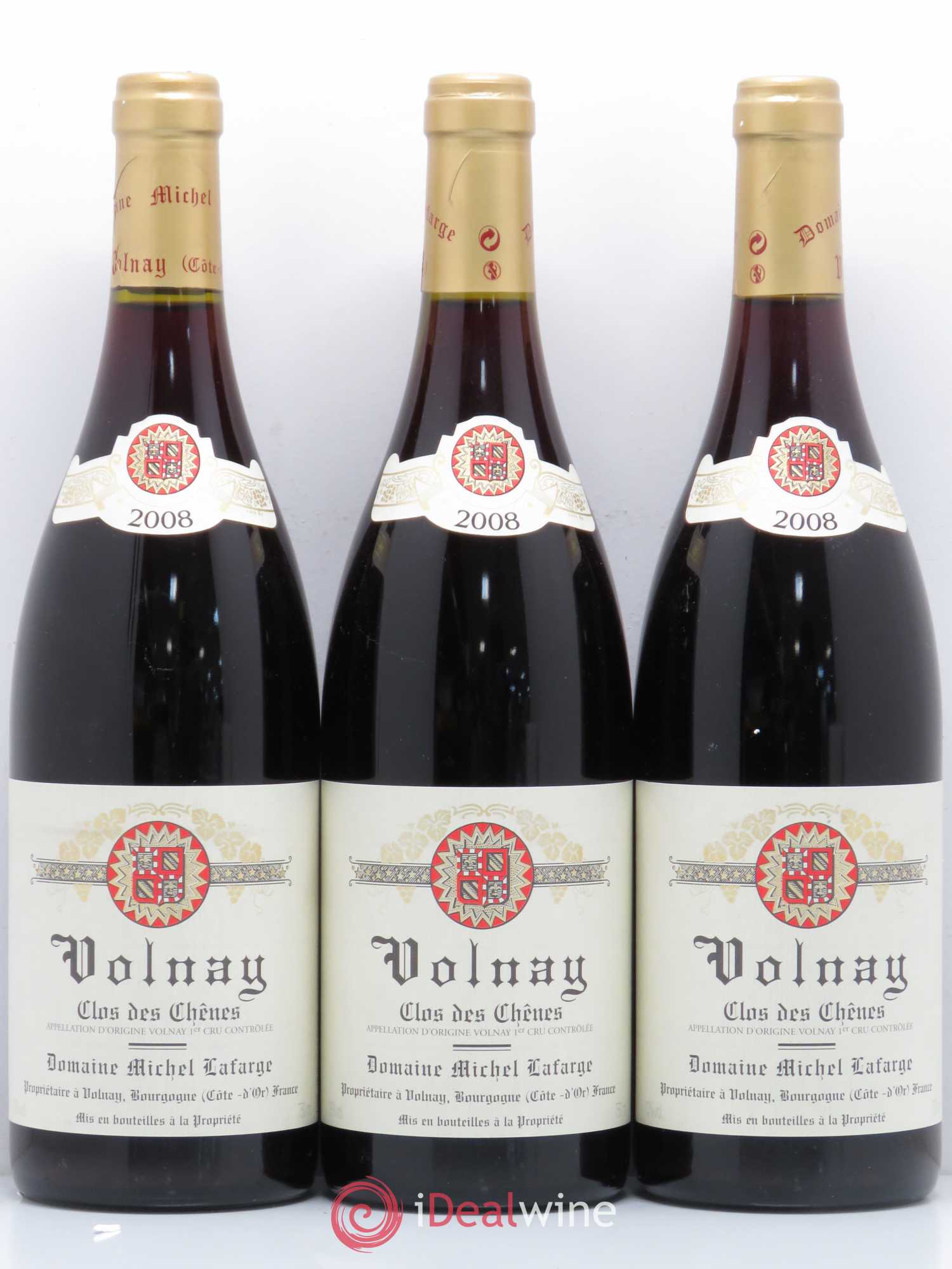 Volnay 1er Cru Clos des Chênes Lafarge (Domaine) 2008 - Lot de 3 bouteilles - 0