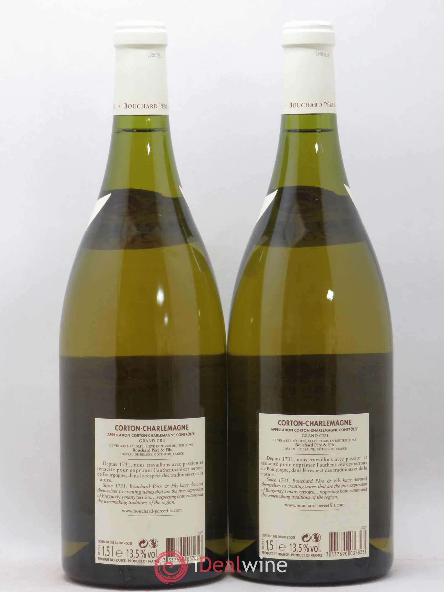 Corton-Charlemagne Grand Cru Bouchard Père & Fils 2007 - Lot de 2 magnums - 1