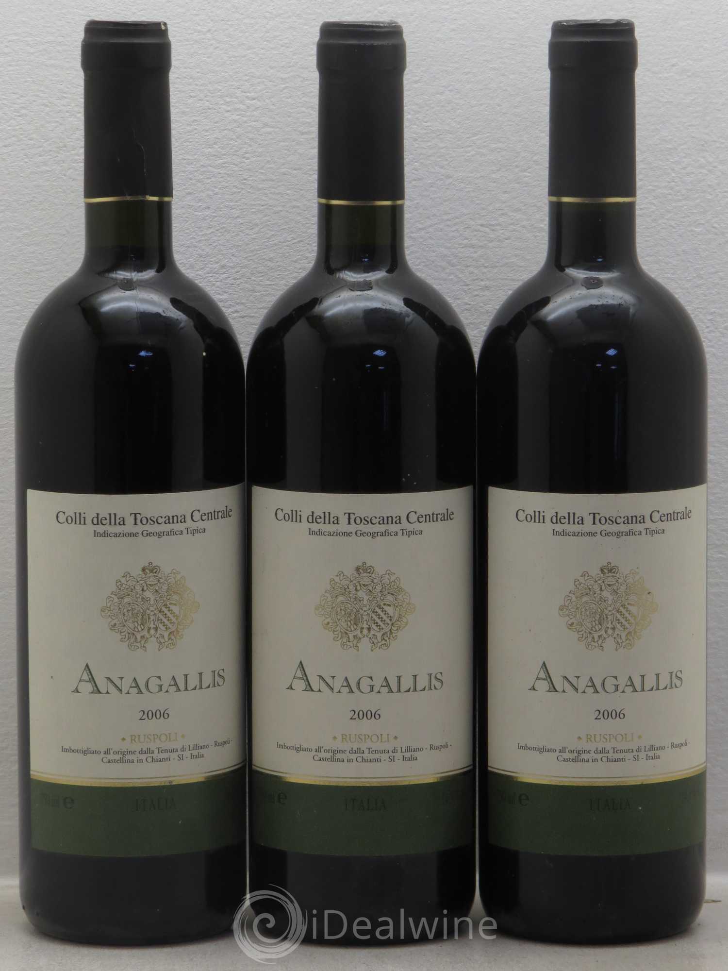 Toscana IGT Tenuta Lilliano Anagallis Colli Della Toscana Centrale IGT (sans prix de réserve) 2006 - Posten von 3 Flaschen - 0