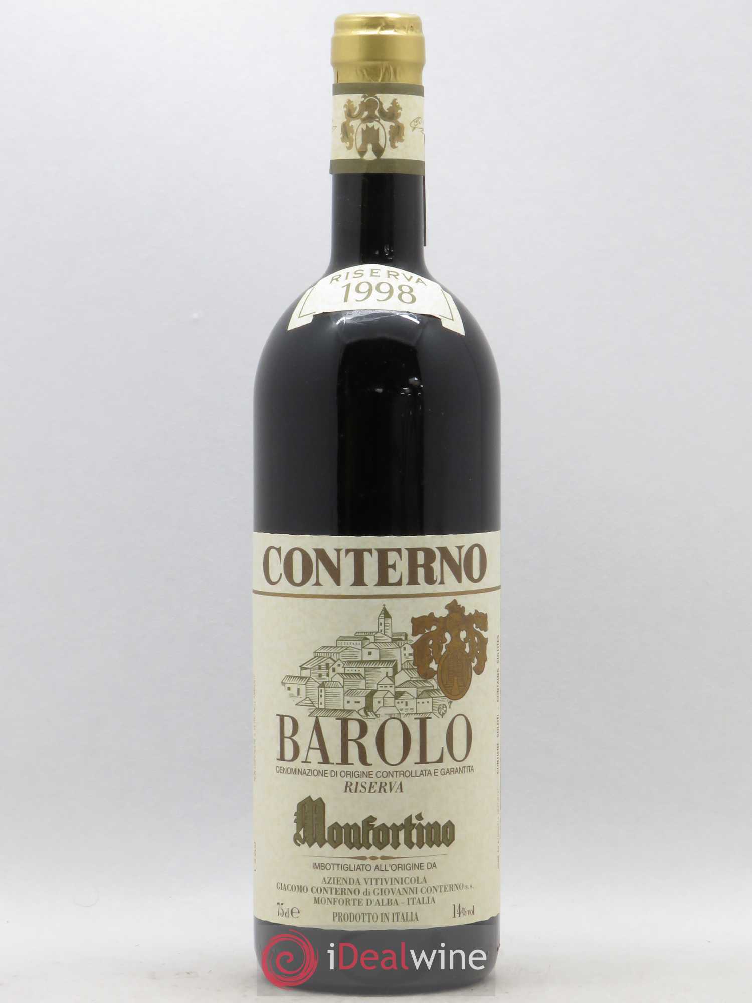 Barolo DOCG Riserva Monfortino Giacomo Conterno 1998 - Lot de 1 bouteille - 0