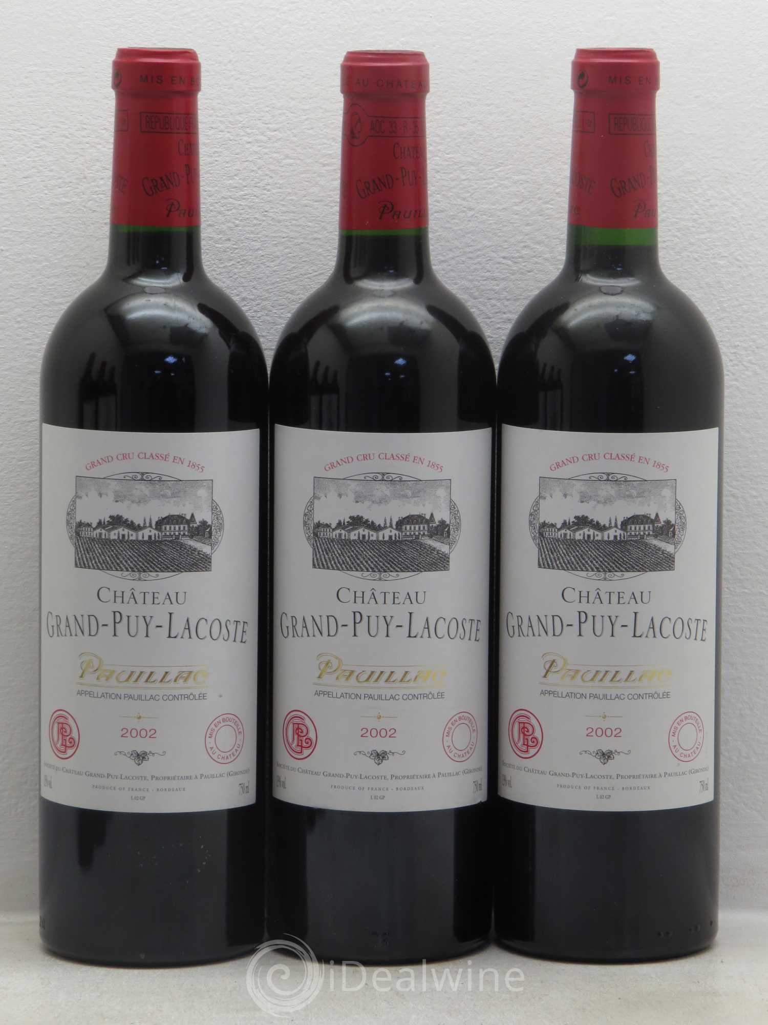 Château Grand Puy Lacoste 5ème Grand Cru Classé 2002 - Lot de 12 bouteilles - 3