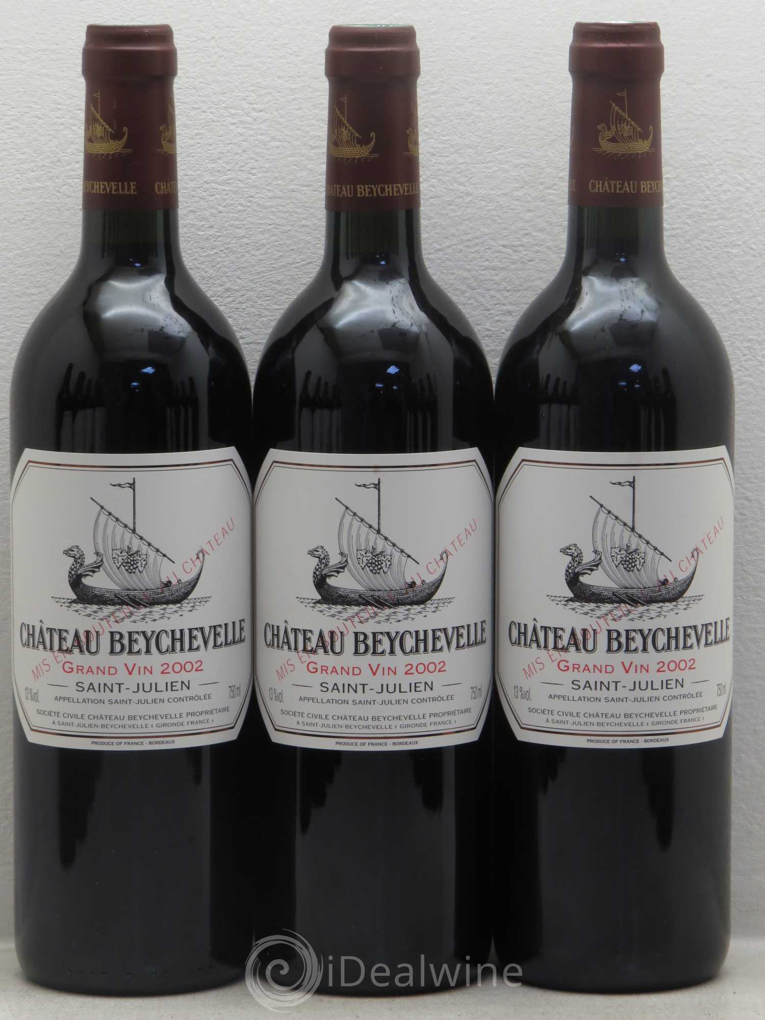 Château Beychevelle 4ème Grand Cru Classé 2002 - Lot de 12 bouteilles - 1