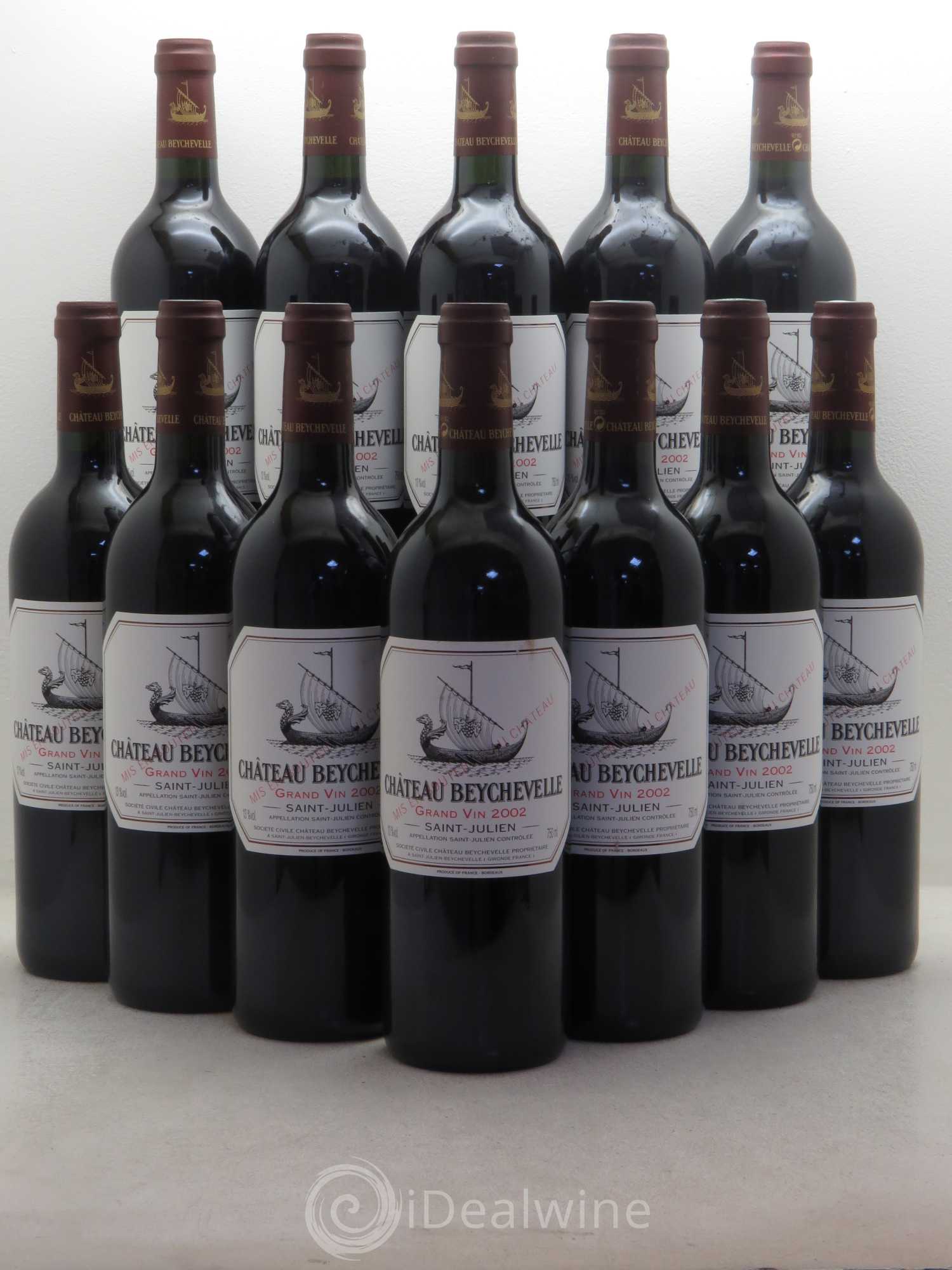 Château Beychevelle 4ème Grand Cru Classé 2002 - Lot de 12 bouteilles - 0
