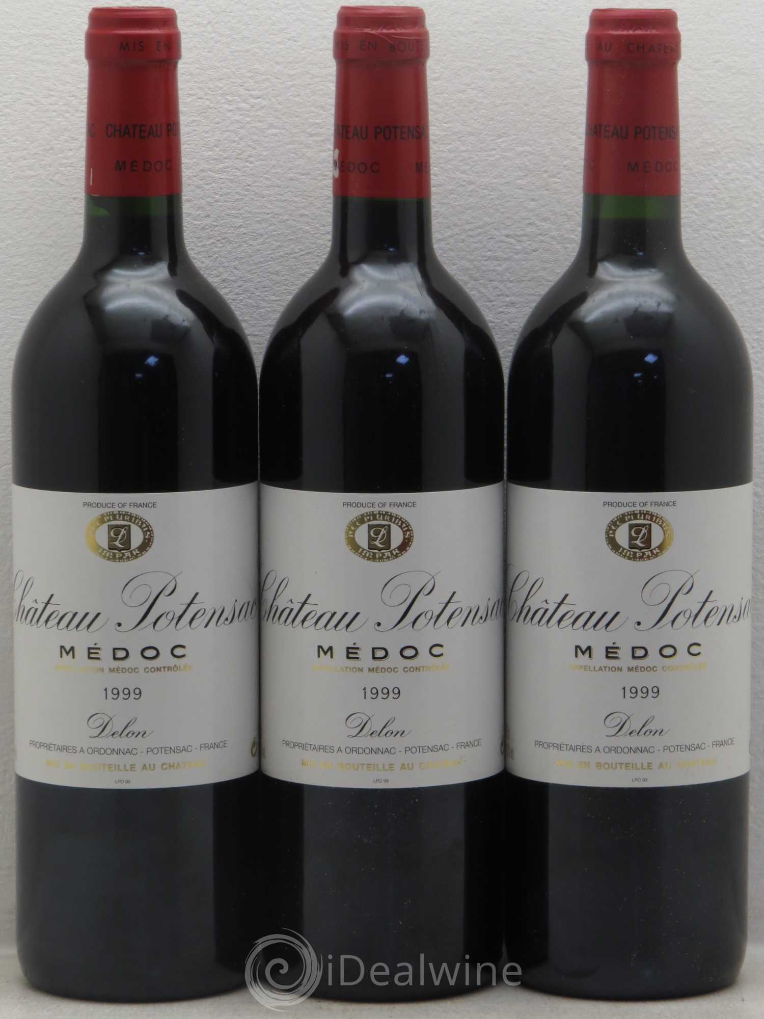 Château Potensac 1999 - Lot de 3 bouteilles - 0