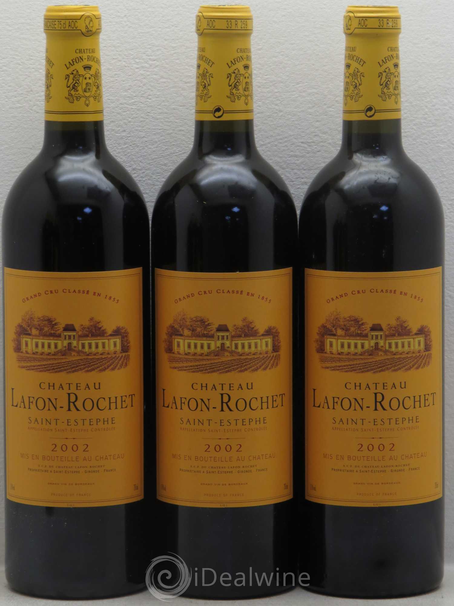 Château Lafon Rochet 4ème Grand Cru Classé 2002 - Lot de 6 bouteilles - 1