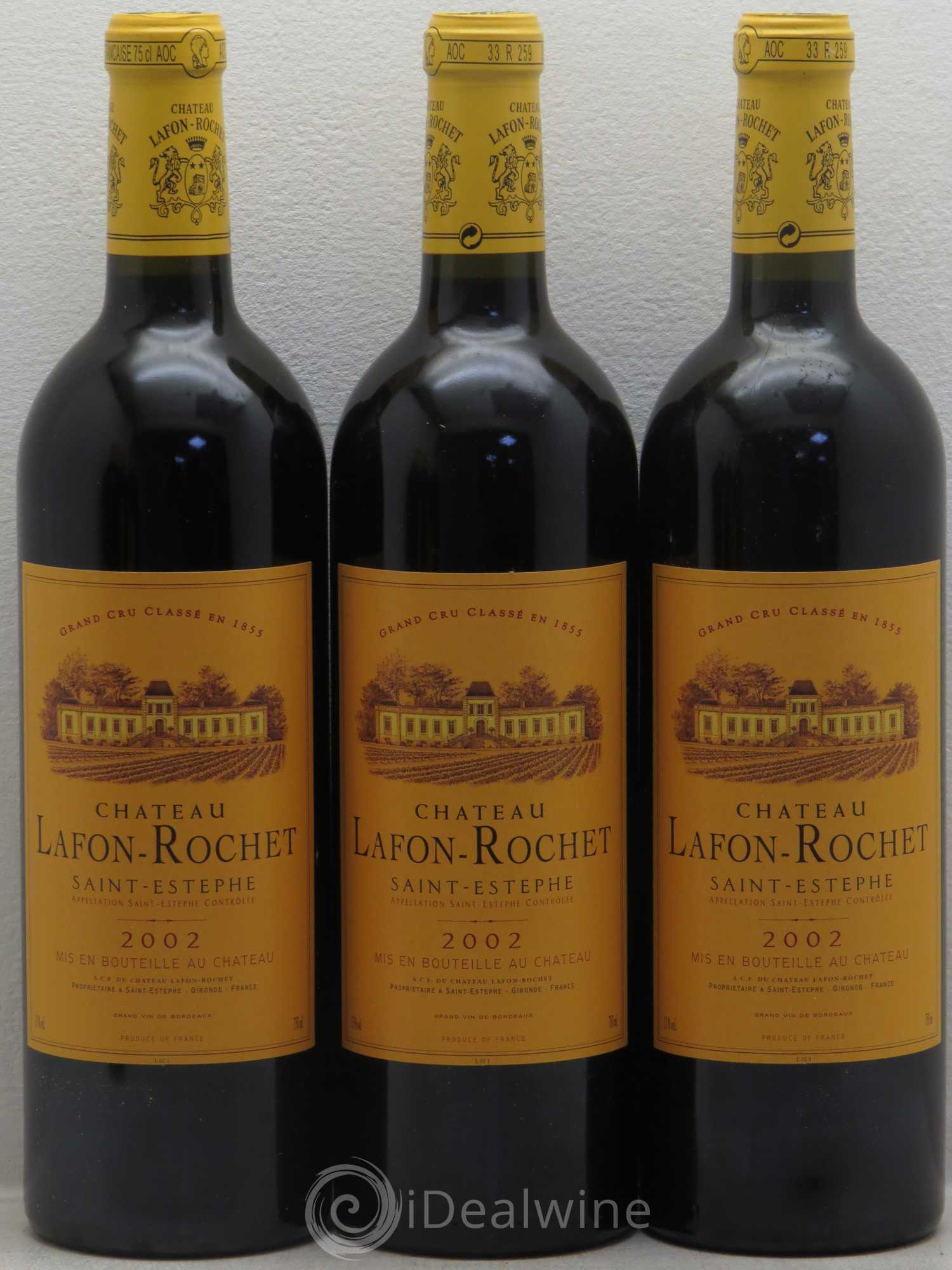 Château Lafon Rochet 4ème Grand Cru Classé 2002 - Lot de 6 bouteilles - 2