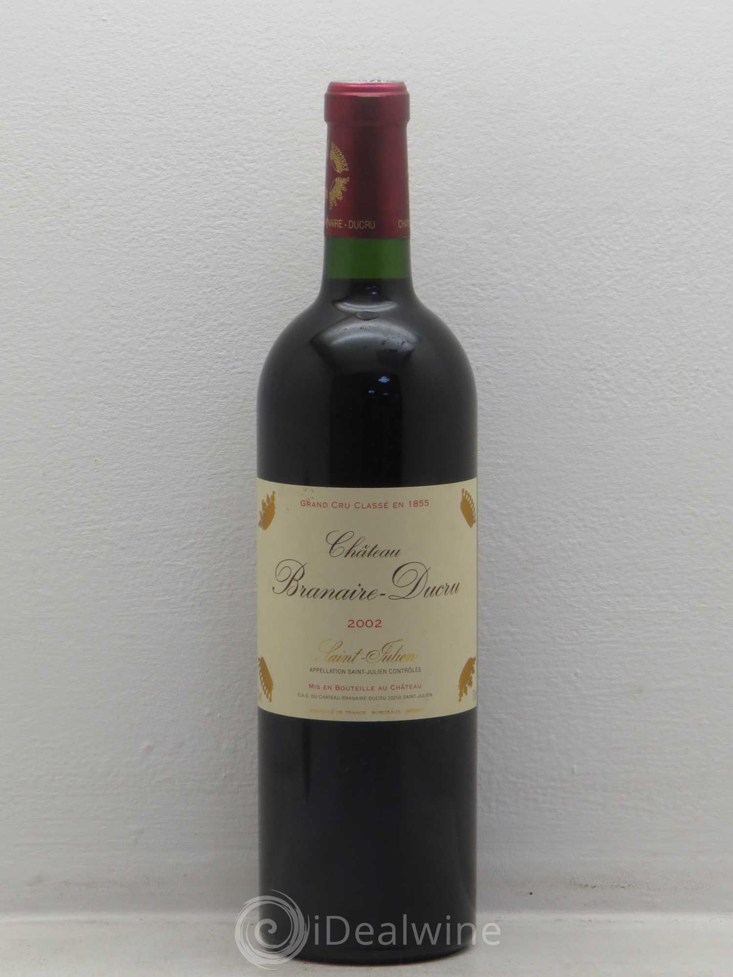 Château Branaire Ducru 4ème Grand Cru Classé 2002 - Lotto di 1 bottiglia - 0