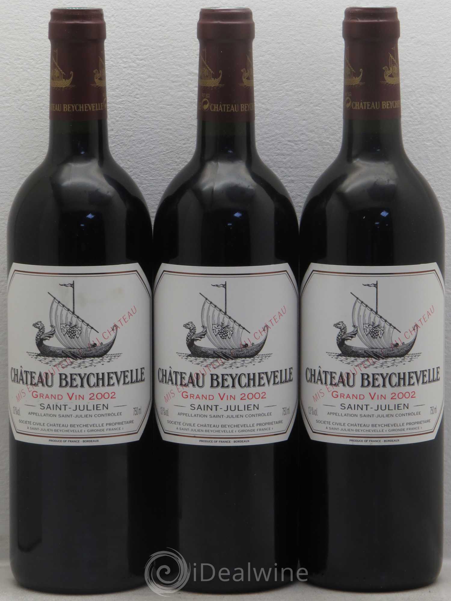 Château Beychevelle 4ème Grand Cru Classé 2002 - Lot de 12 bouteilles - 1